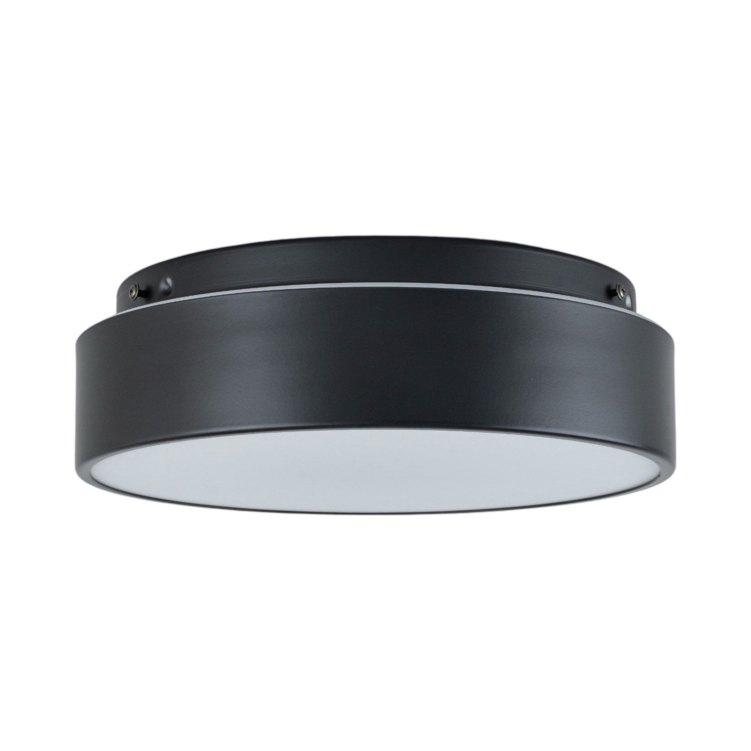 Glowlings 1-Light Modern 11"Wide Black/Warm Satin Gold Round Opal Glass LED Flush Mount with 5-CCT Selectable Switch