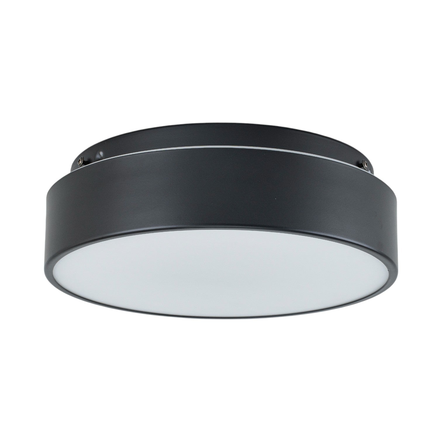 Glowlings 1-Light Modern 11"Wide Black/Warm Satin Gold Round Opal Glass LED Flush Mount with 5-CCT Selectable Switch