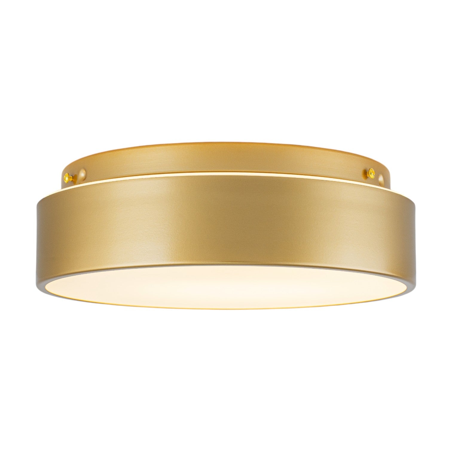 Glowlings 1-Light Modern 11"Wide Black/Warm Satin Gold Round Opal Glass LED Flush Mount with 5-CCT Selectable Switch
