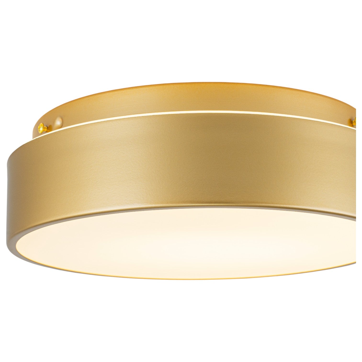 Glowlings 1-Light Modern 11"Wide Black/Warm Satin Gold Round Opal Glass LED Flush Mount with 5-CCT Selectable Switch