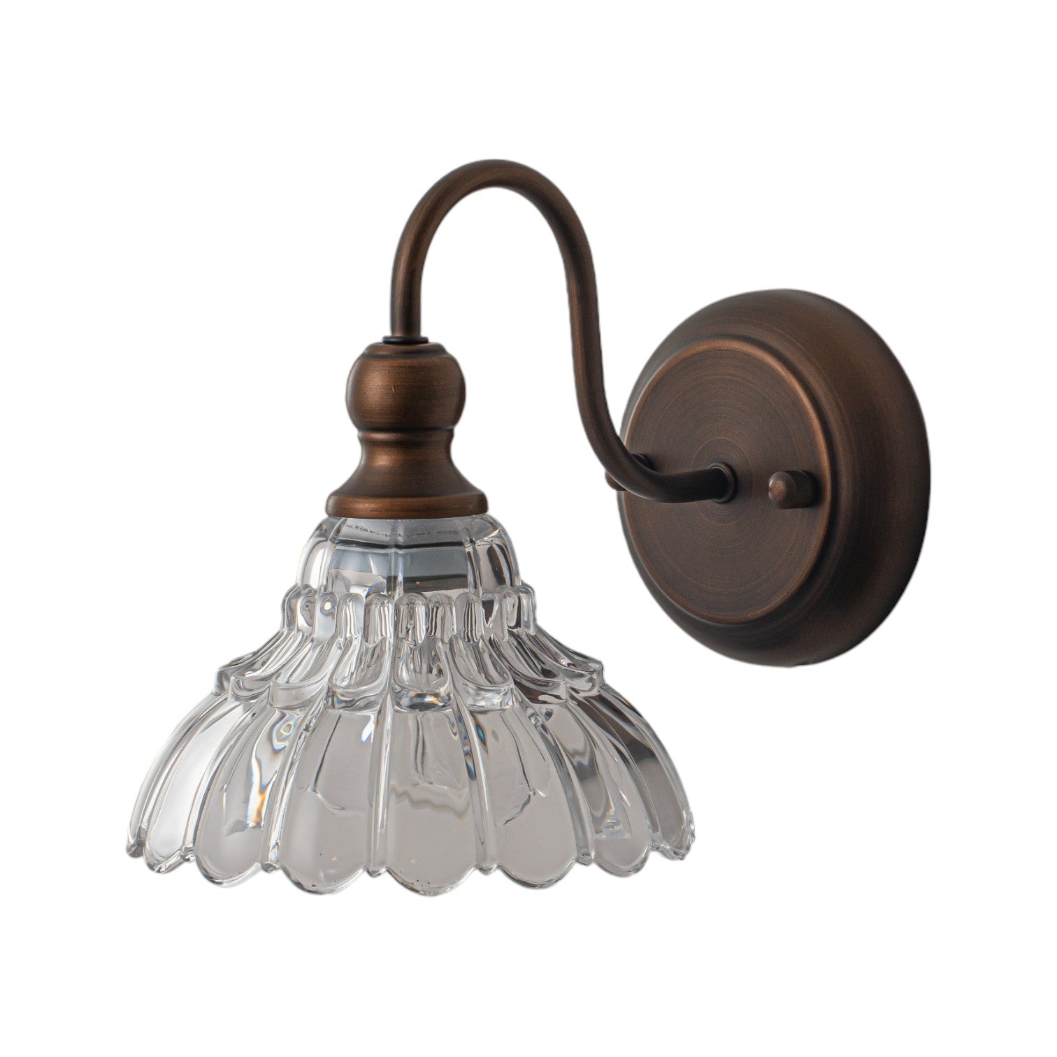 Glowlings 3/4-flammige Badezimmer-Waschtischleuchte im Vintage-Stil, Antik-Bronze, Glas, blumenförmig, über dem Spiegel