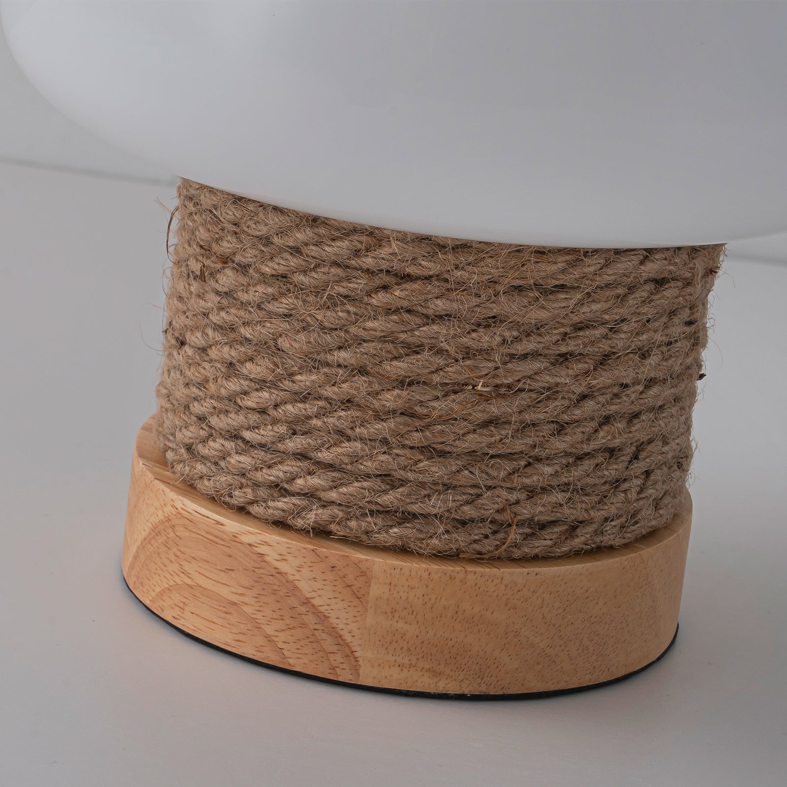 Glowlings 1-Licht Vintage Pilz Glas Holz kleine Tischlampe Nachtlicht