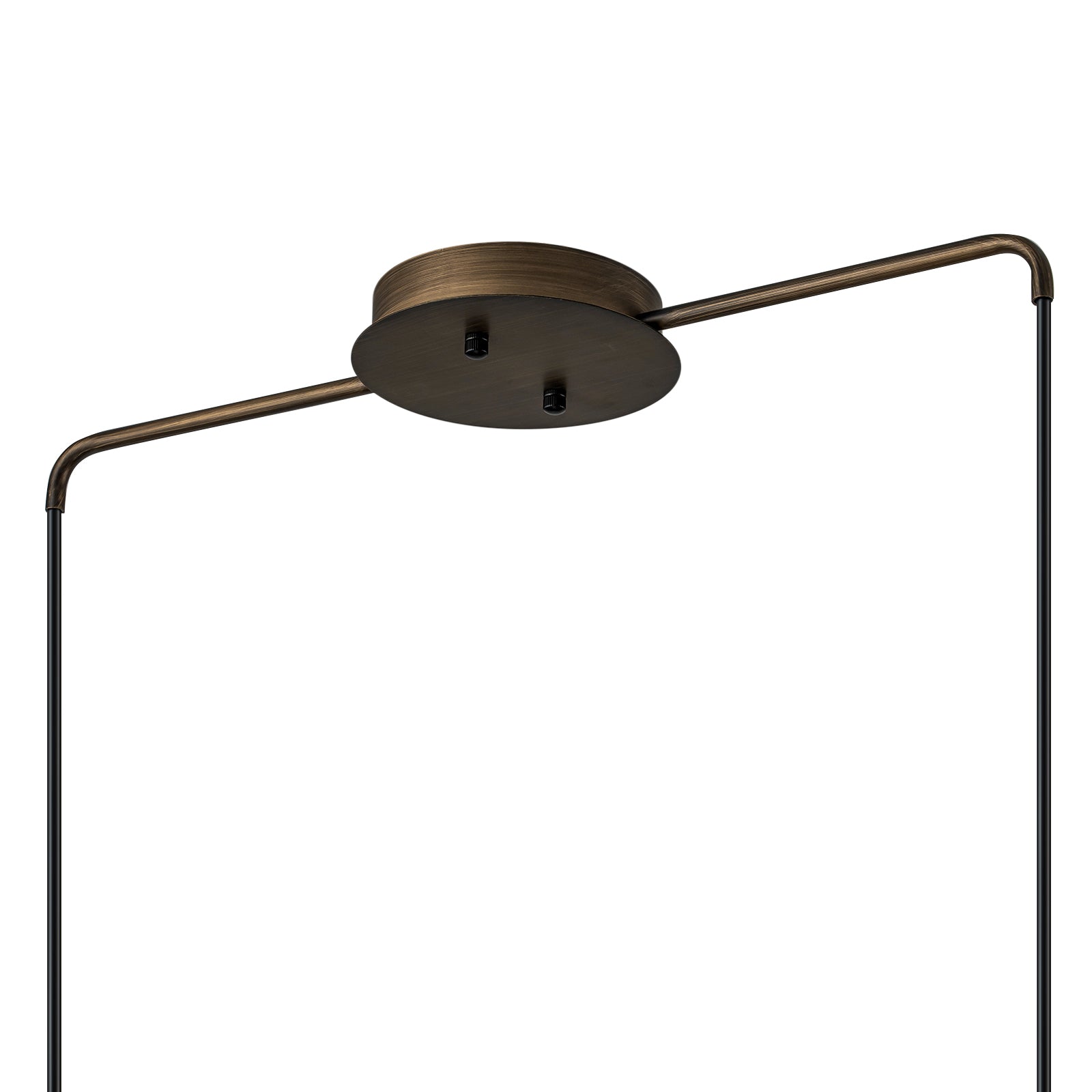 Glowlings 2-flammige, 83,8 cm breite, übergroße, gerippte Kuppel-Pendelleuchte im Industriestil im Antik-Bronze-Stil
