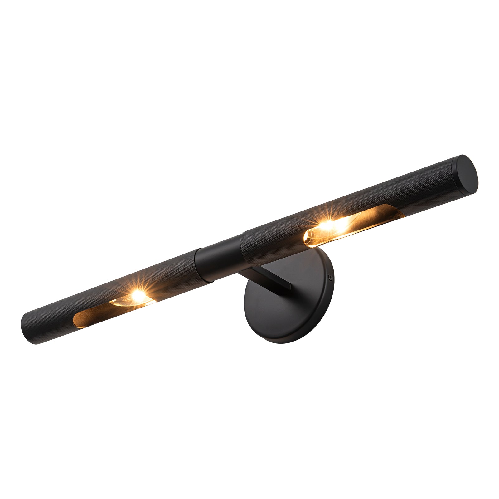 Glowlings 2-Light Modern 24"Wide Knurling Texture Antique Linear Picture Light Wall Sconce