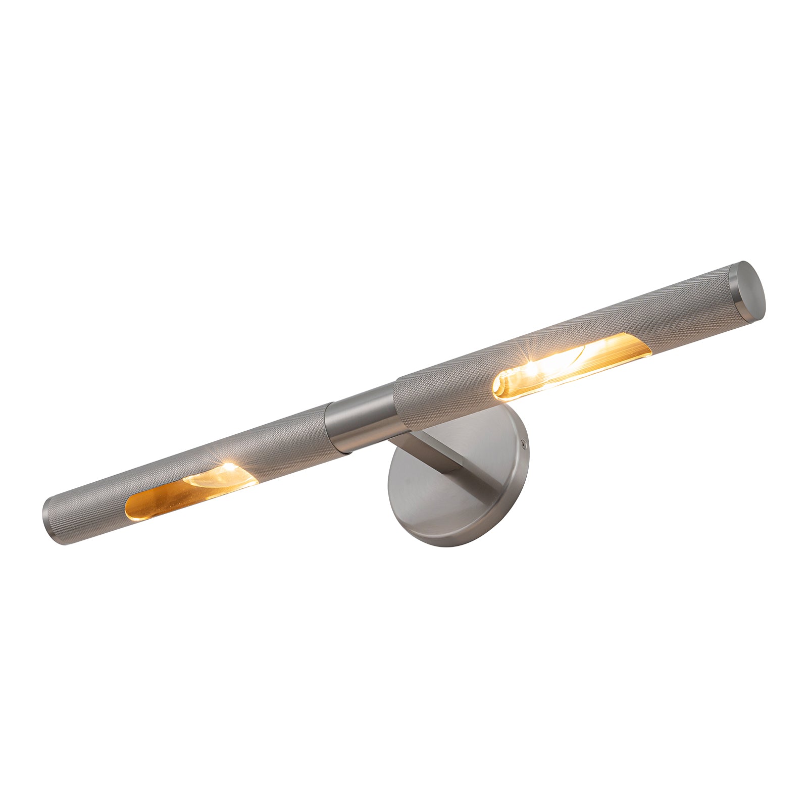 Glowlings 2-Light Modern 24"Wide Knurling Texture Antique Linear Picture Light Wall Sconce