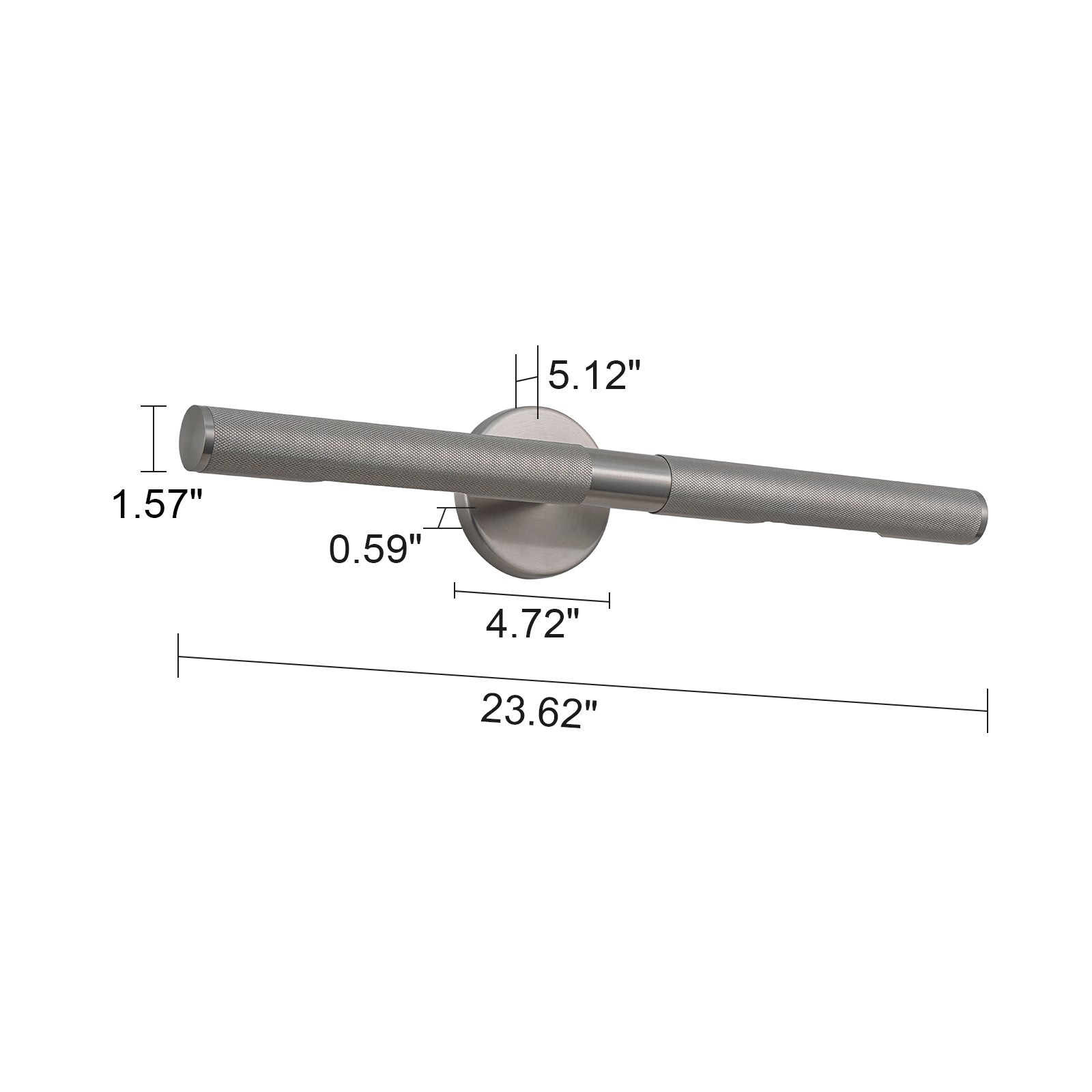 Glowlings 2-Light Modern 24"Wide Knurling Texture Antique Linear Picture Light Wall Sconce