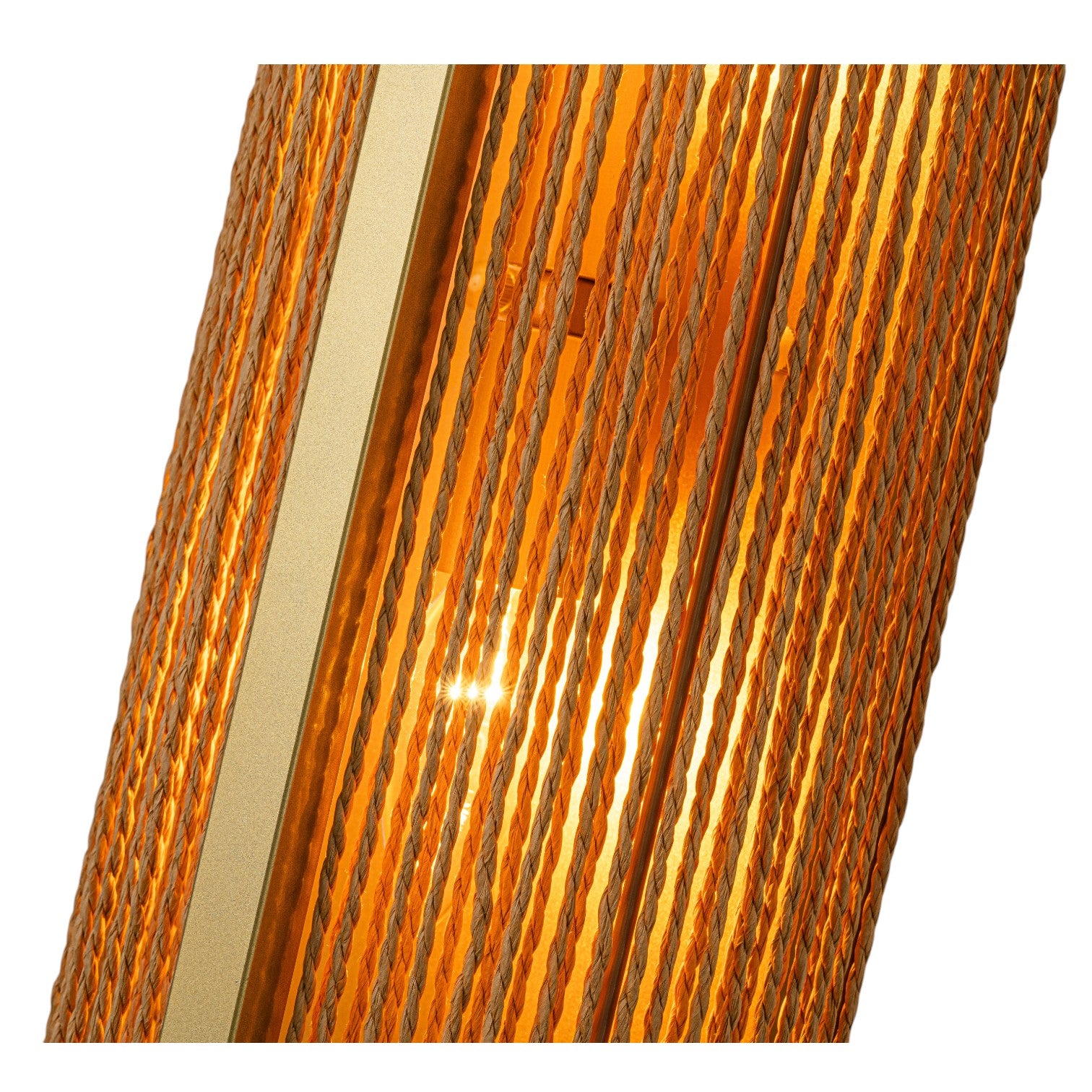 Glowlings 2-Light Boho 16"High Brushed Gold Wall Sconce with Natural Woven Jute Rope Shade