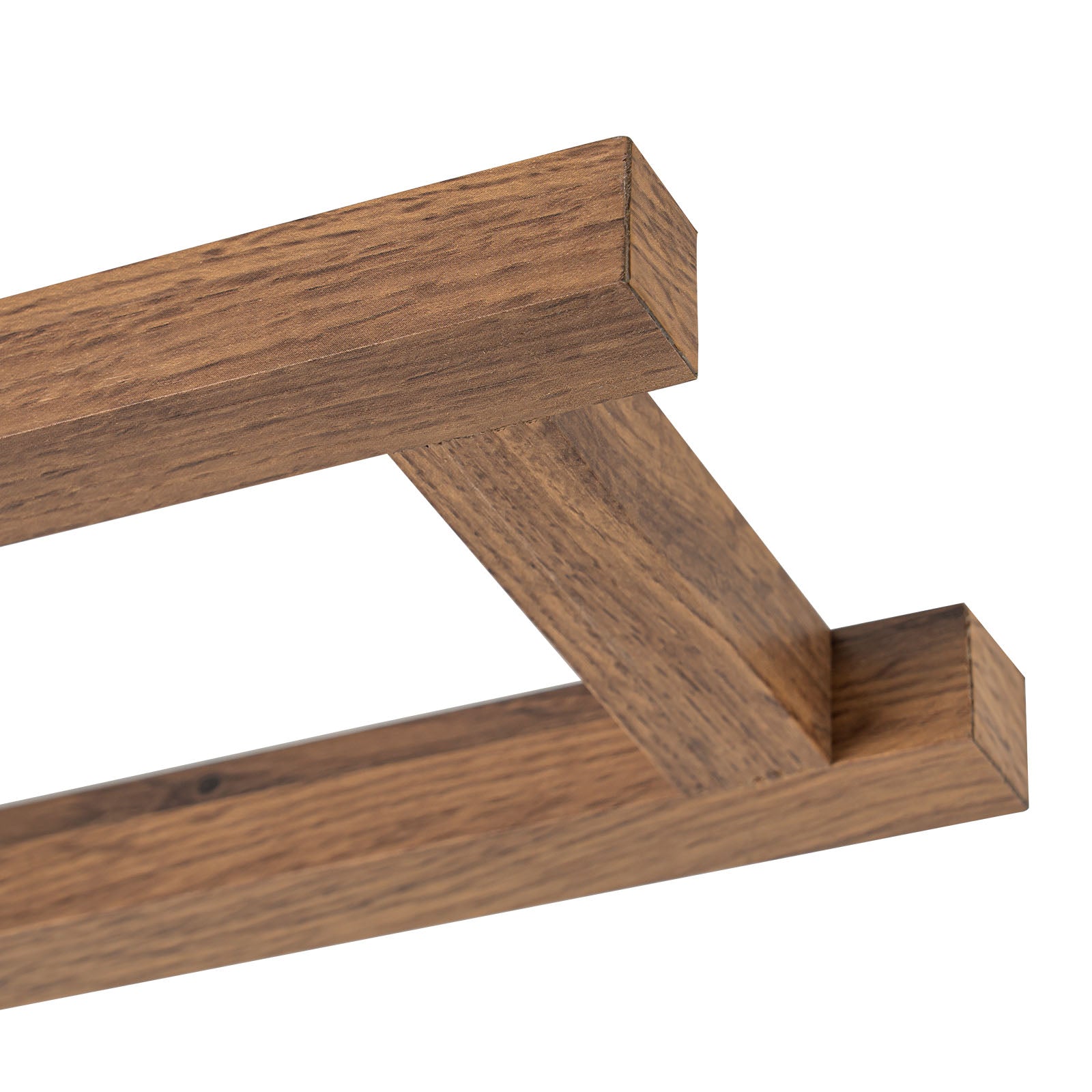 Glowlings 2-Licht Farmhouse 28" breites Rechteck 360° drehbare LED-Holz-Unterputzleuchte