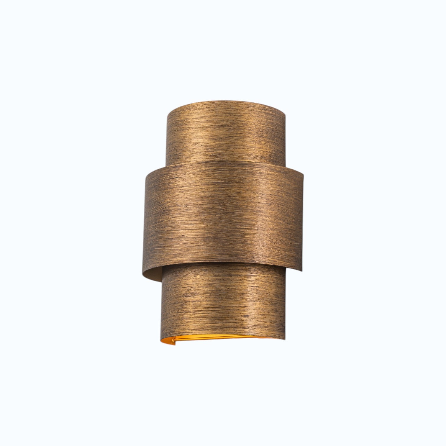 Glowlings 2-light Industrial Metal Tiered Brushed Brass Wall Sconce