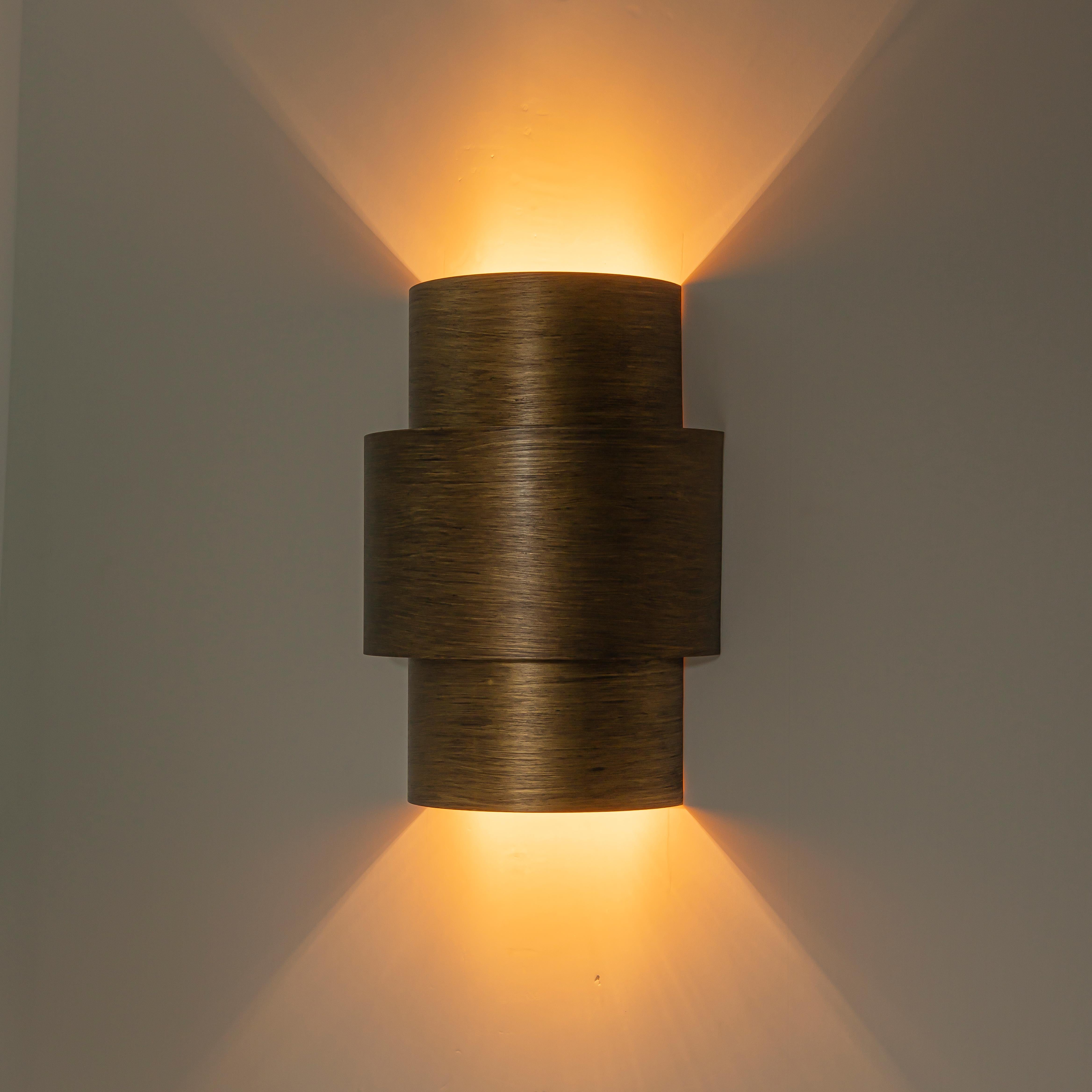 Glowlings 2-light Industrial Metal Tiered Brushed Brass Wall Sconce