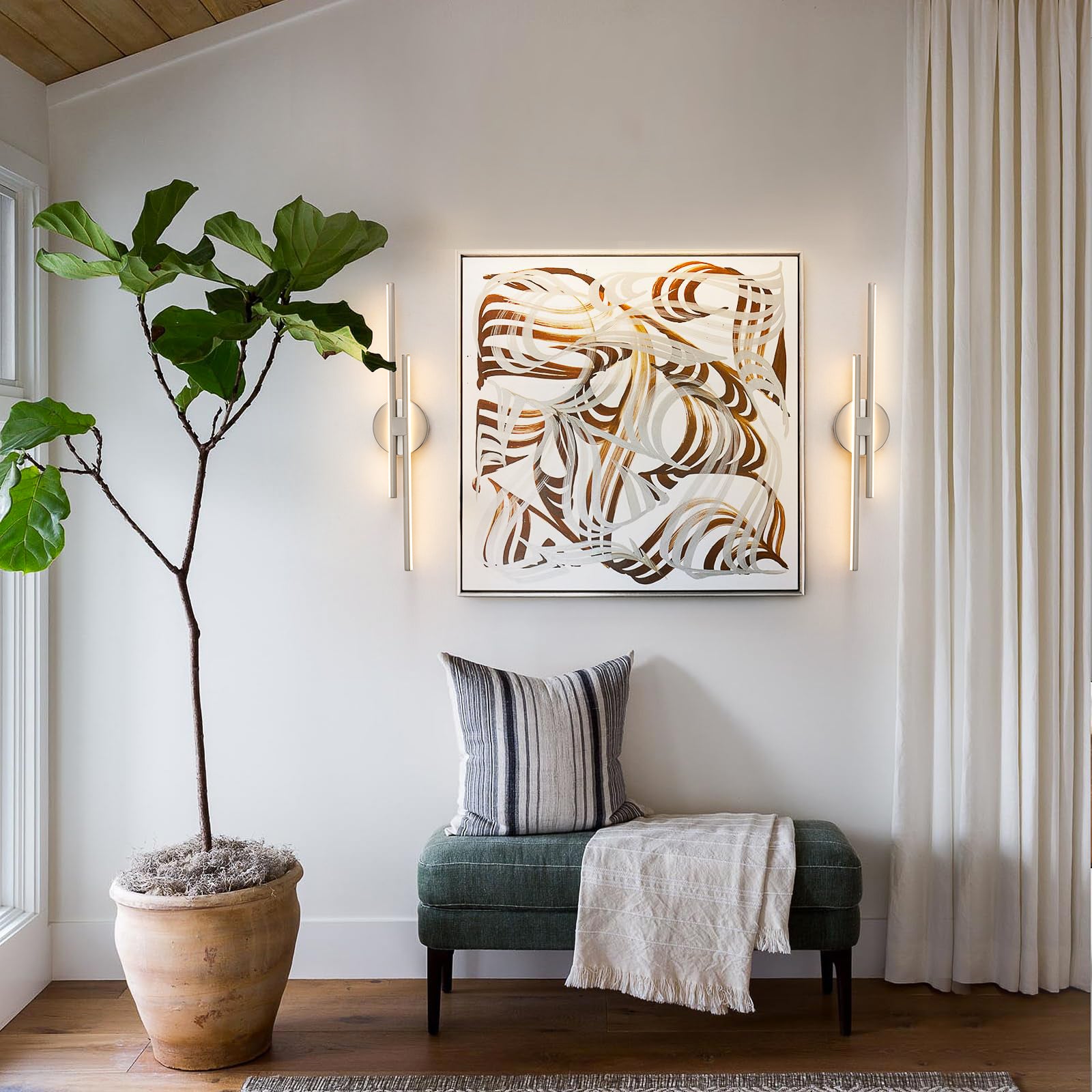 Glowlings Moderne 2-Licht 24 "Breite Led Wandleuchte Bad Eitelkeit Licht Bild Licht