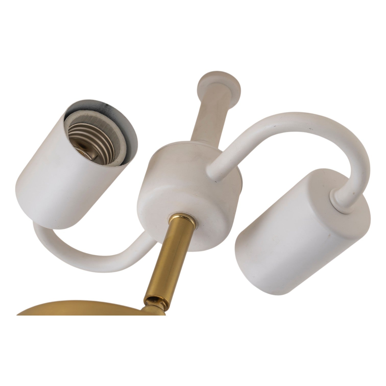 Glowlings 2-Light Luxury Brushed Brass Faux Alabaster Marble Bowl Shade Semi Flush Mount Ceiling Light