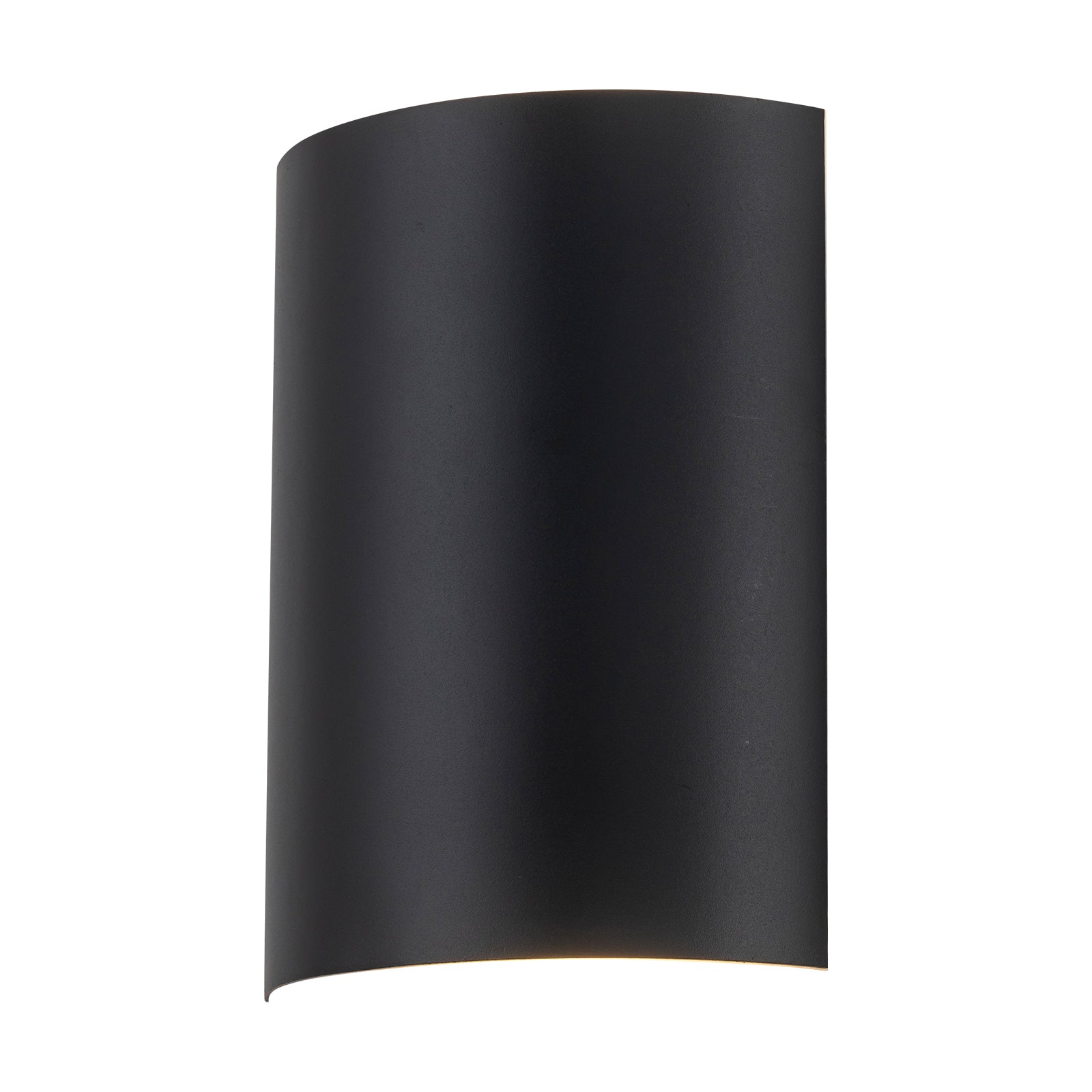 Glowlings 2-Light Modern 9"High Black Curved LED Outdoor Wall Sconce