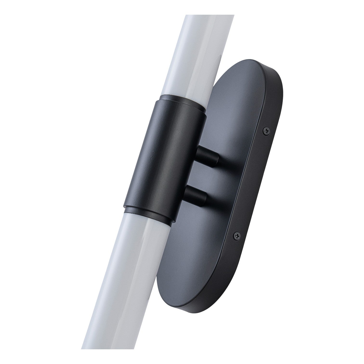 Glowlings 2-Light Modern Black Opal Glass Cylinder LED Wall Sconce