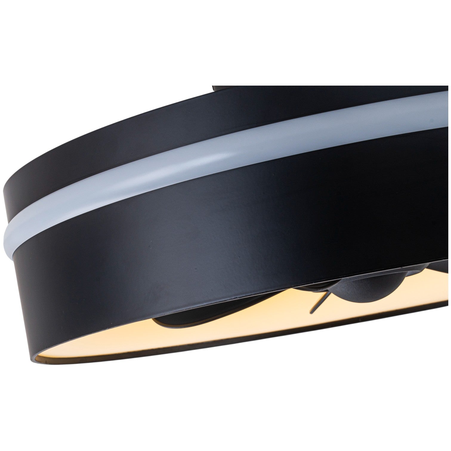 Glowlings 2-Light Modern Black Round RGB Smart LED 3CCT Dimmable Ceiling Fan with Light