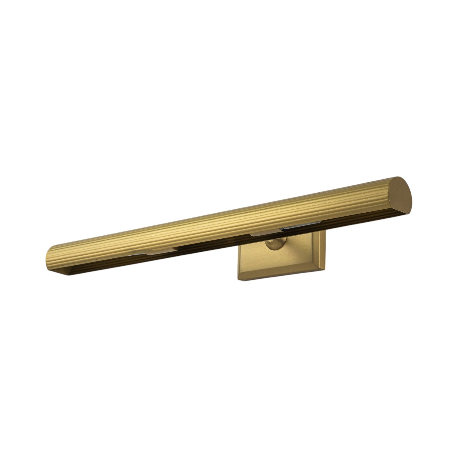 Glowlings 2-Light Modern Brushed Brass Fluted Slim Linear Picture Light Picture Frame Wall Sconce
