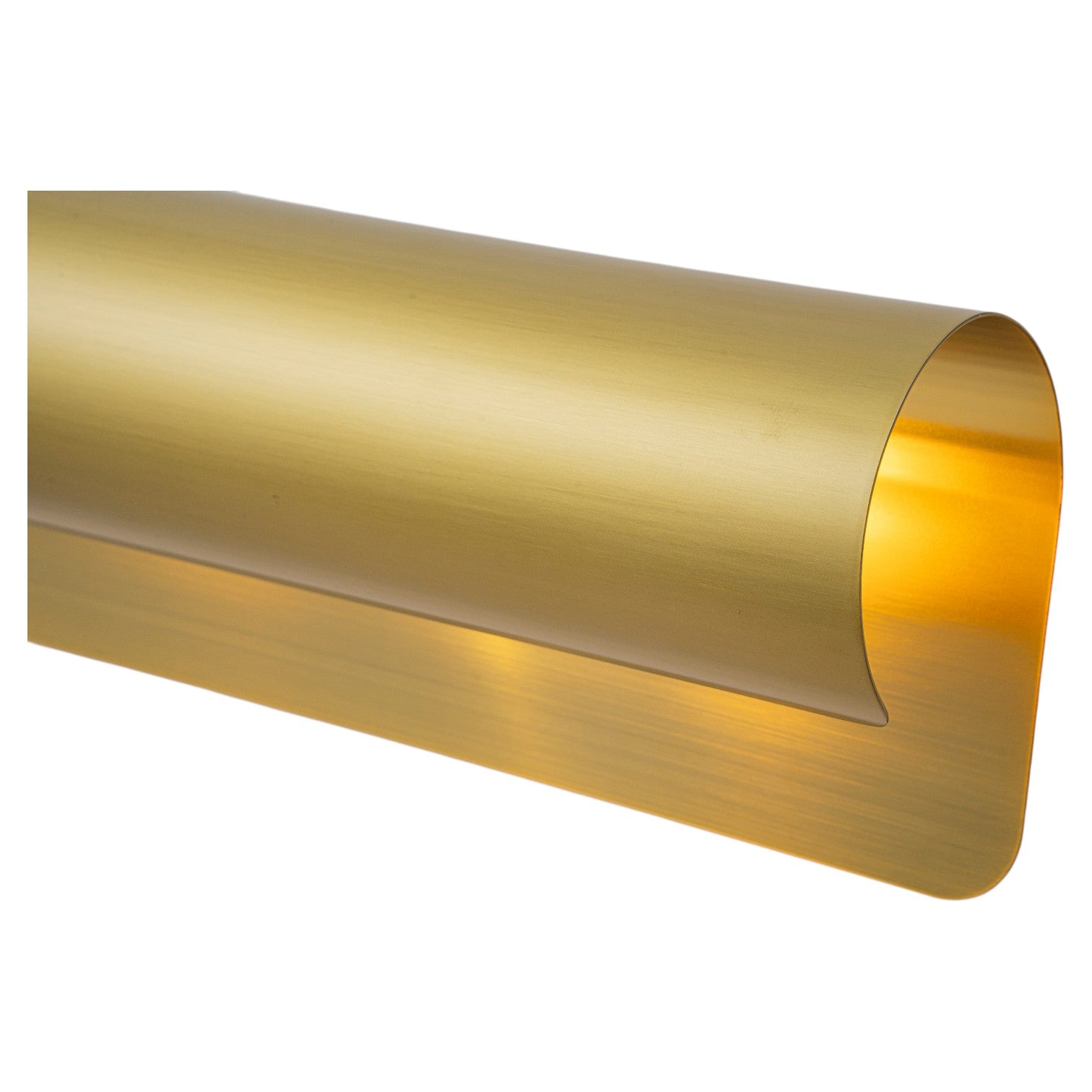Glowlings 2-Light Modern Brushed Gold Linear Curved Metal Scroll Wall Sconce Picture Mirror Light Fixture