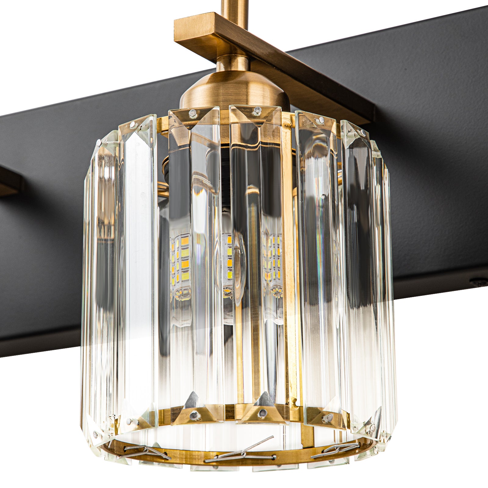 Glowlings 2-Light 13"Wide Modern Crystal Square Vanity Light For Bathroom