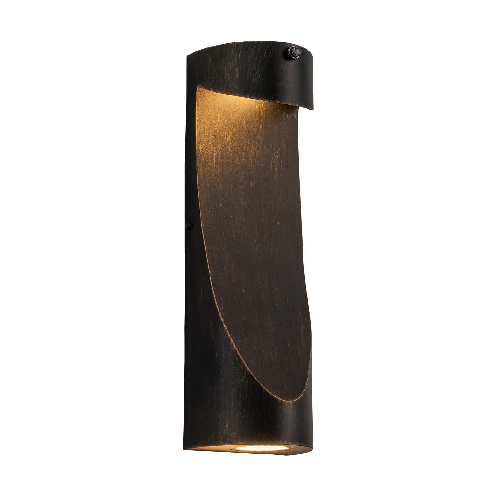 Glowlings 2-Light Modern 15"High Dusk to Dawn Sensor Matte Black IP54 LED Outdoor Wall Sconce