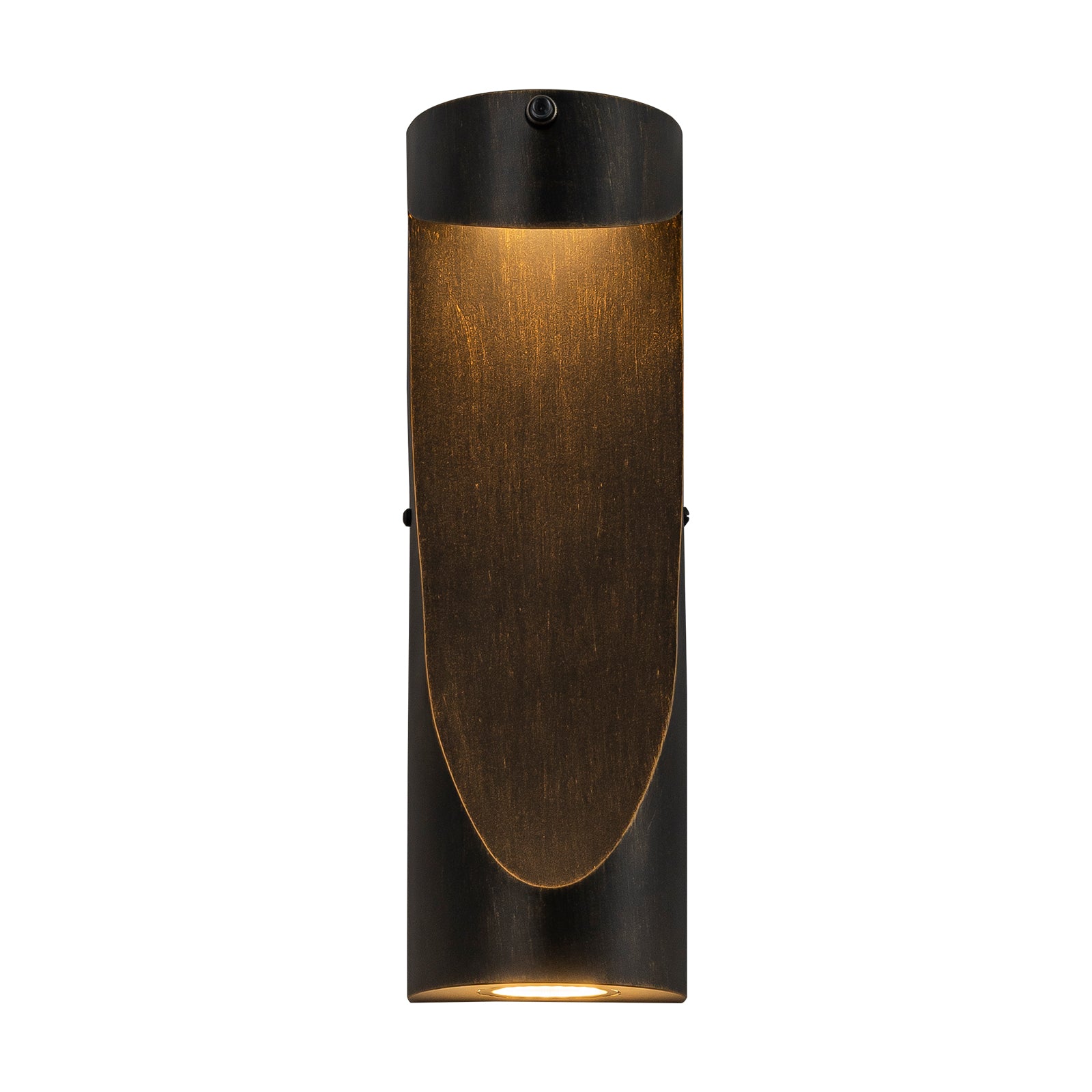 Glowlings 2-Light Modern 15"High Dusk to Dawn Sensor Matte Black IP54 LED Outdoor Wall Sconce