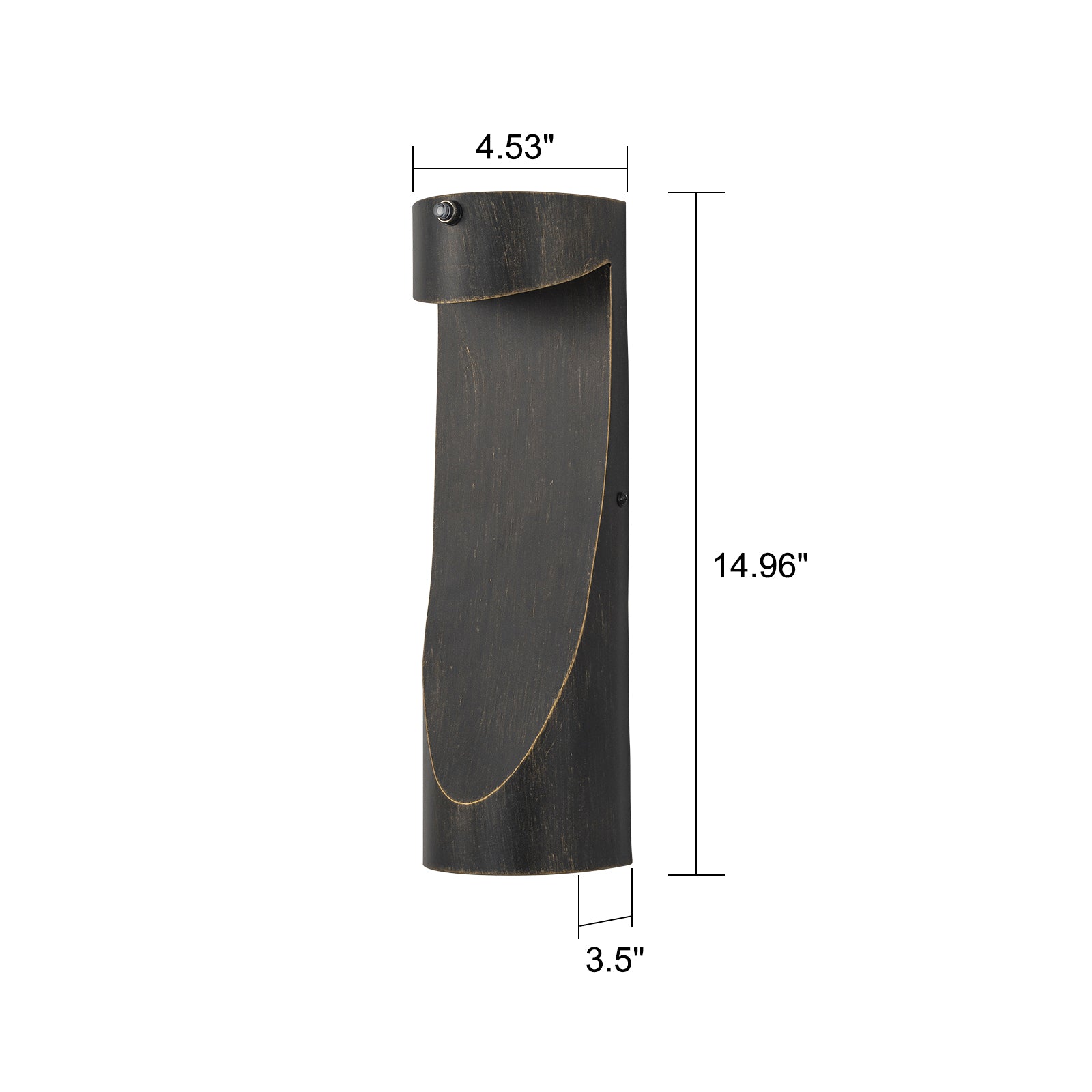 Glowlings 2-Light Modern 15"High Dusk to Dawn Sensor Matte Black IP54 LED Outdoor Wall Sconce