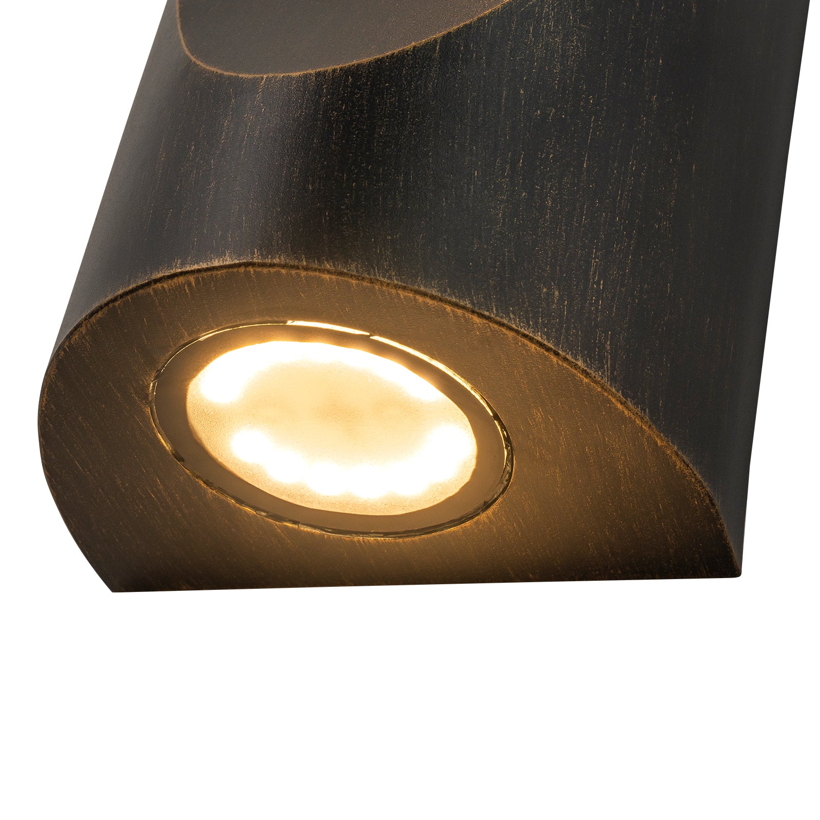 Glowlings 2-Light Modern 15"High Dusk to Dawn Sensor Matte Black IP54 LED Outdoor Wall Sconce