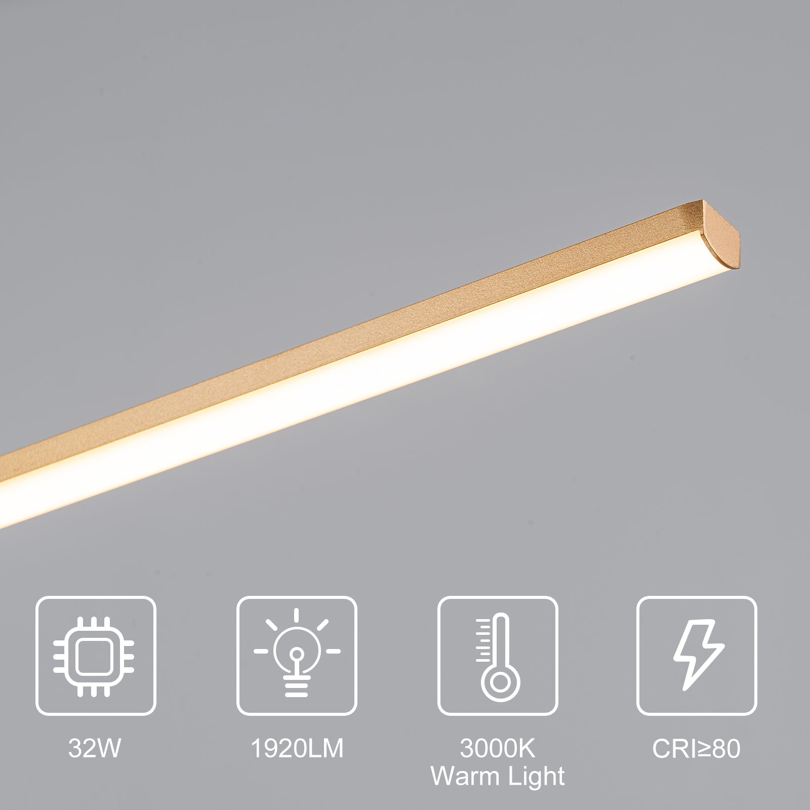 Glowlings 2-flammige, moderne, 96,5 cm breite, integrierte lineare LED-Pendelleuchte, Inselleuchte