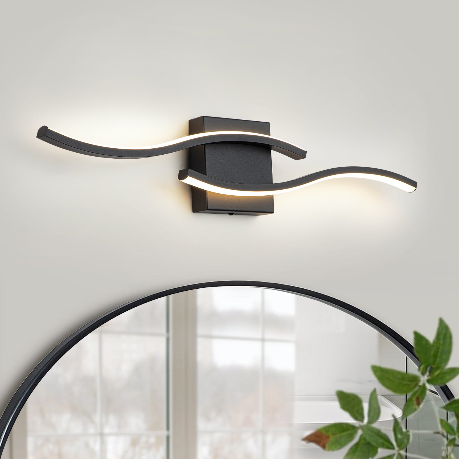 Glowlings 2-Light Modern 3000K Integrated LED Spiral Design Vanity Light
