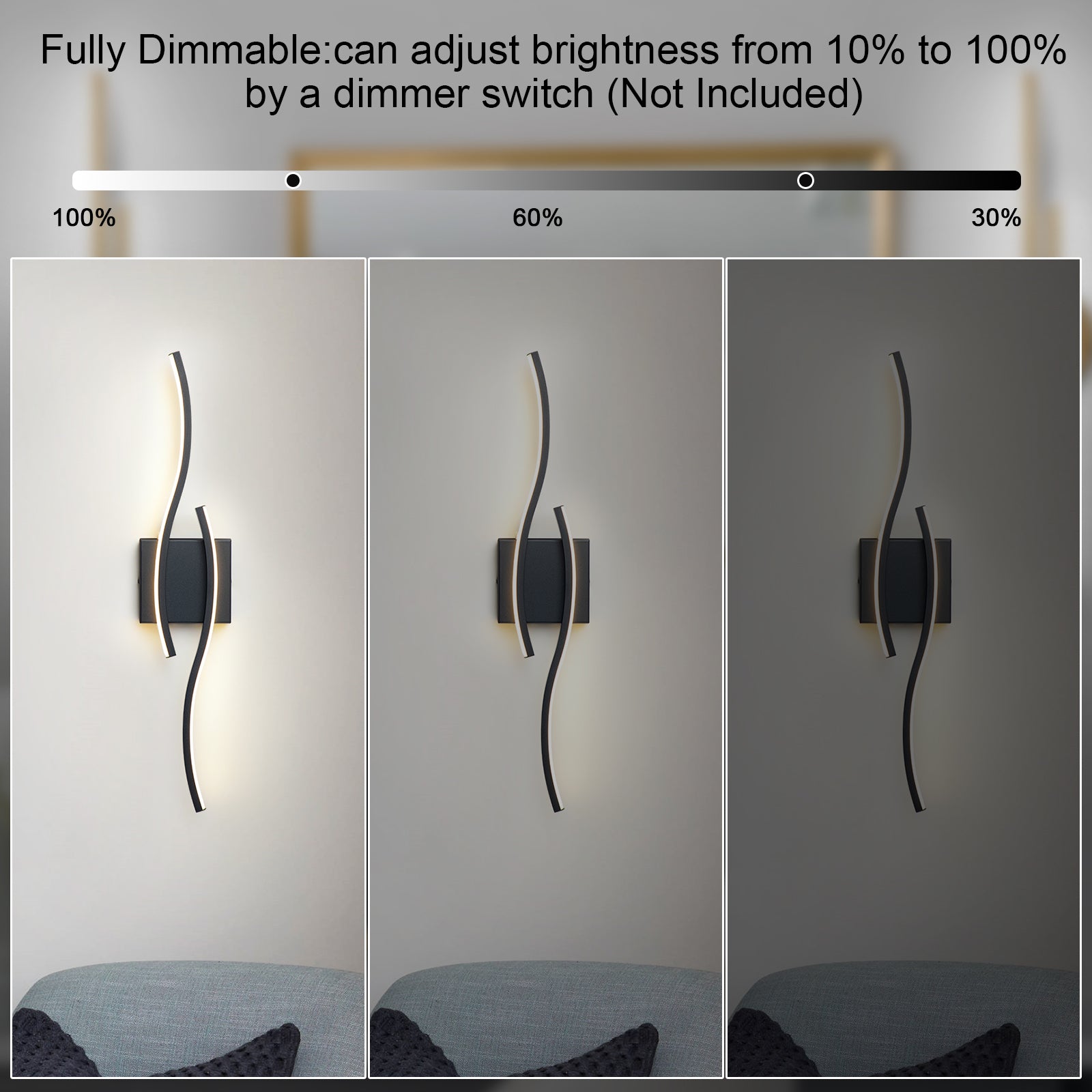 Glowlings 2-Light Modern 3000K Integrated LED Spiral Design Vanity Light