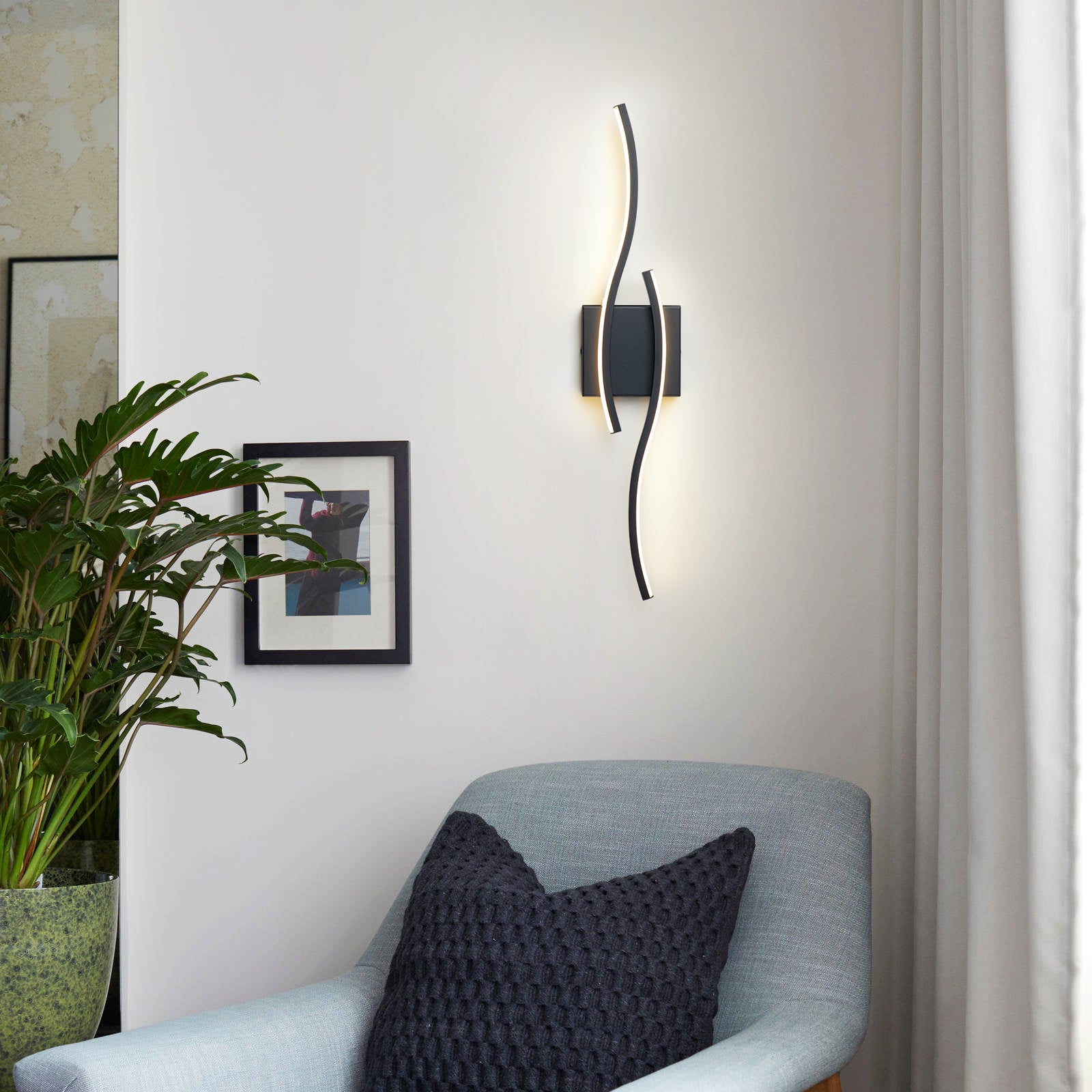 Glowlings 2-Light Modern 3000K Integrated LED Spiral Design Vanity Light
