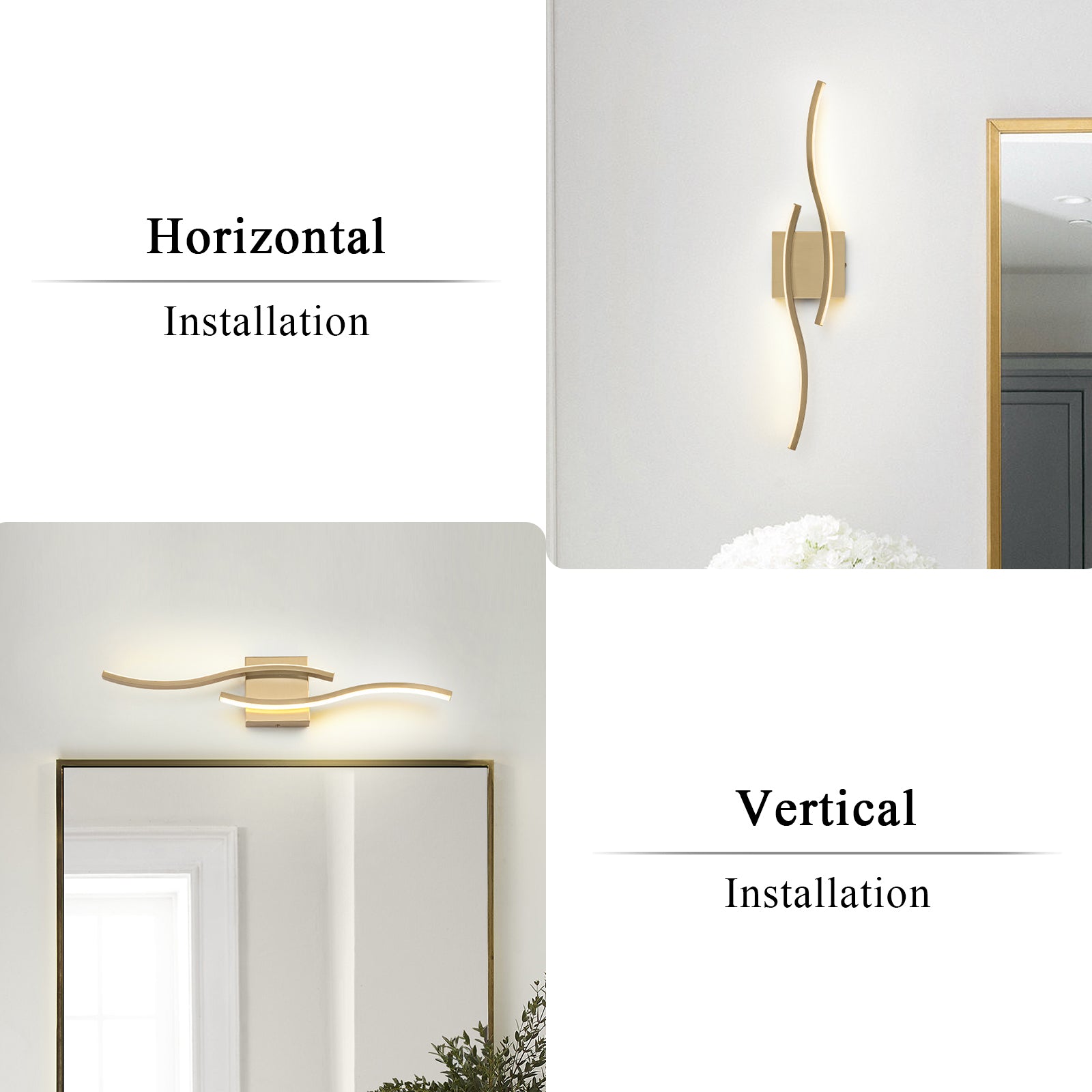 Glowlings 2-Light Modern 3000K Integrated LED Spiral Design Vanity Light