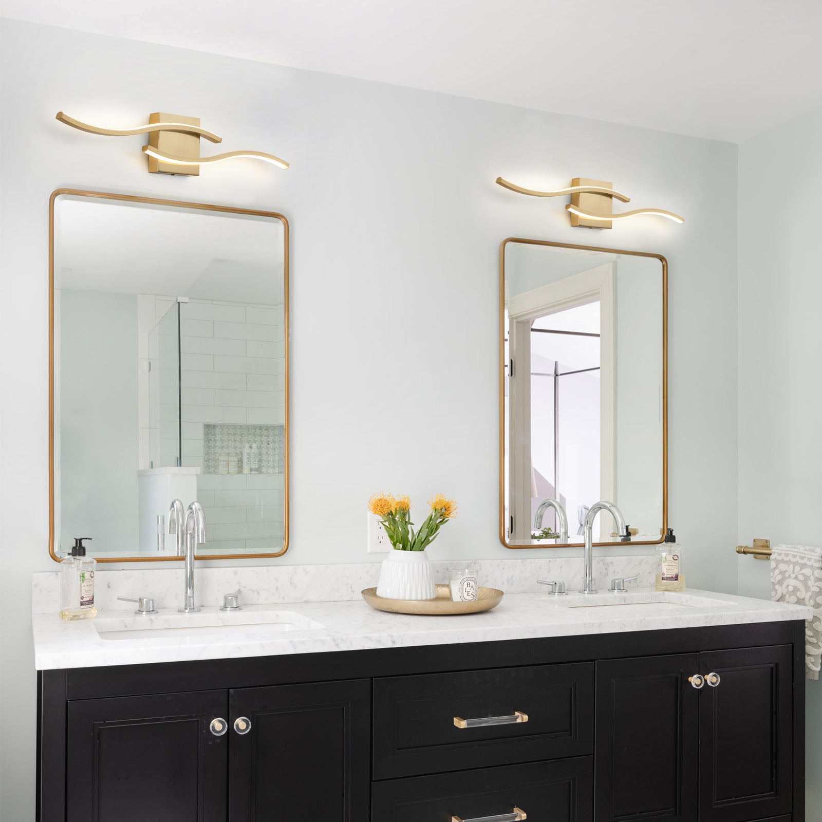 Glowlings 2-Light Modern 3000K Integrated LED Spiral Design Vanity Light