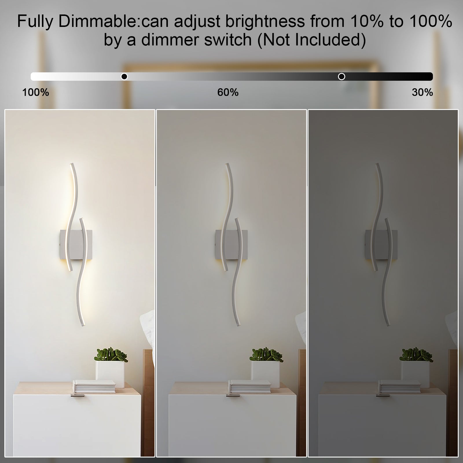 Glowlings 2-Light Modern 3000K Integrated LED Spiral Design Vanity Light