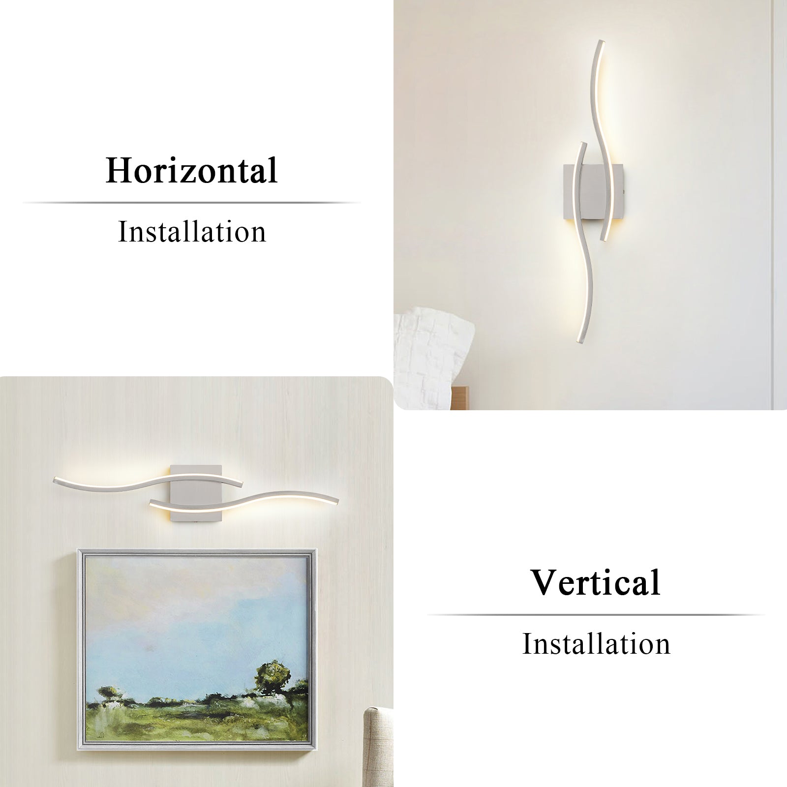 Glowlings 2-Light Modern 3000K Integrated LED Spiral Design Vanity Light