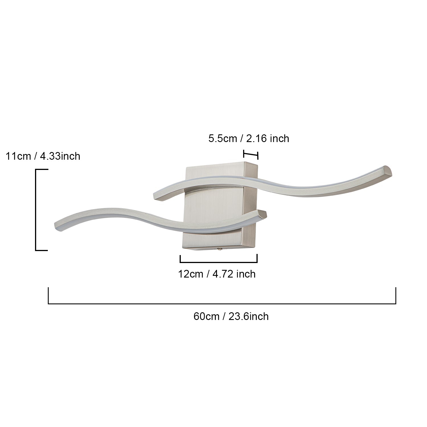 Glowlings 2-Light Modern 3000K Integrated LED Spiral Design Vanity Light