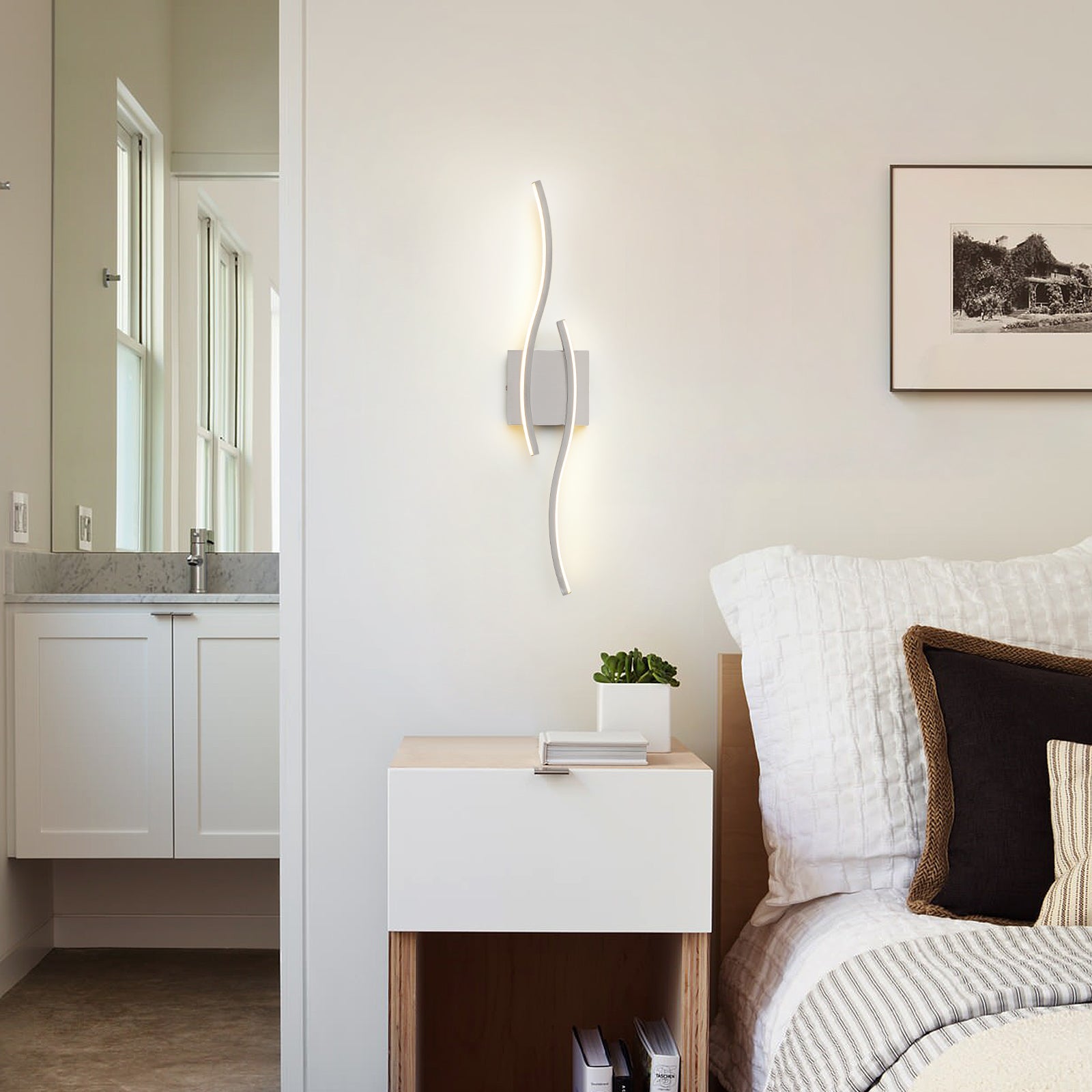 Glowlings 2-Light Modern 3000K Integrated LED Spiral Design Vanity Light