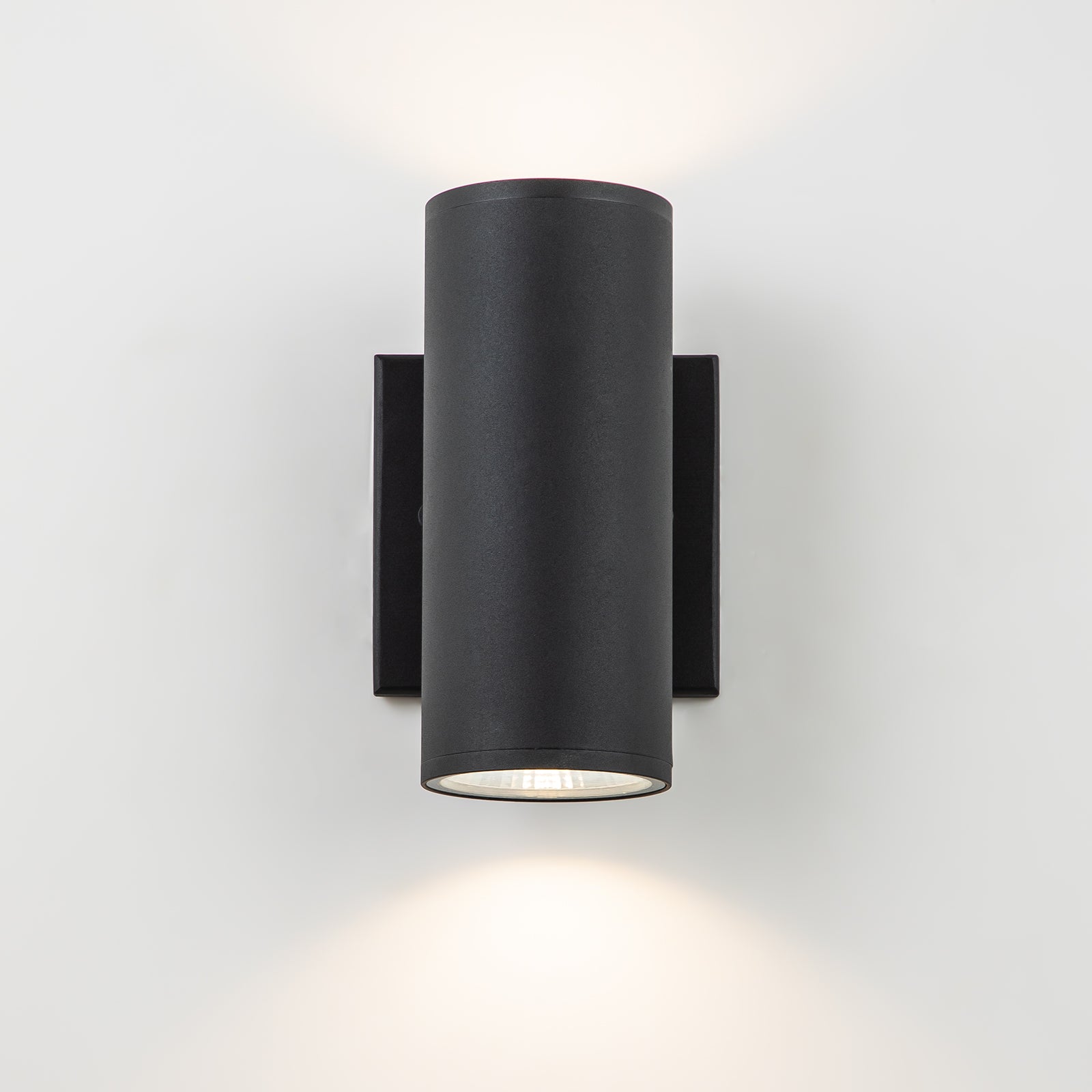 Glowlings 2-Light Modern LED Outdoor Cylinder Armed Wall Sconce