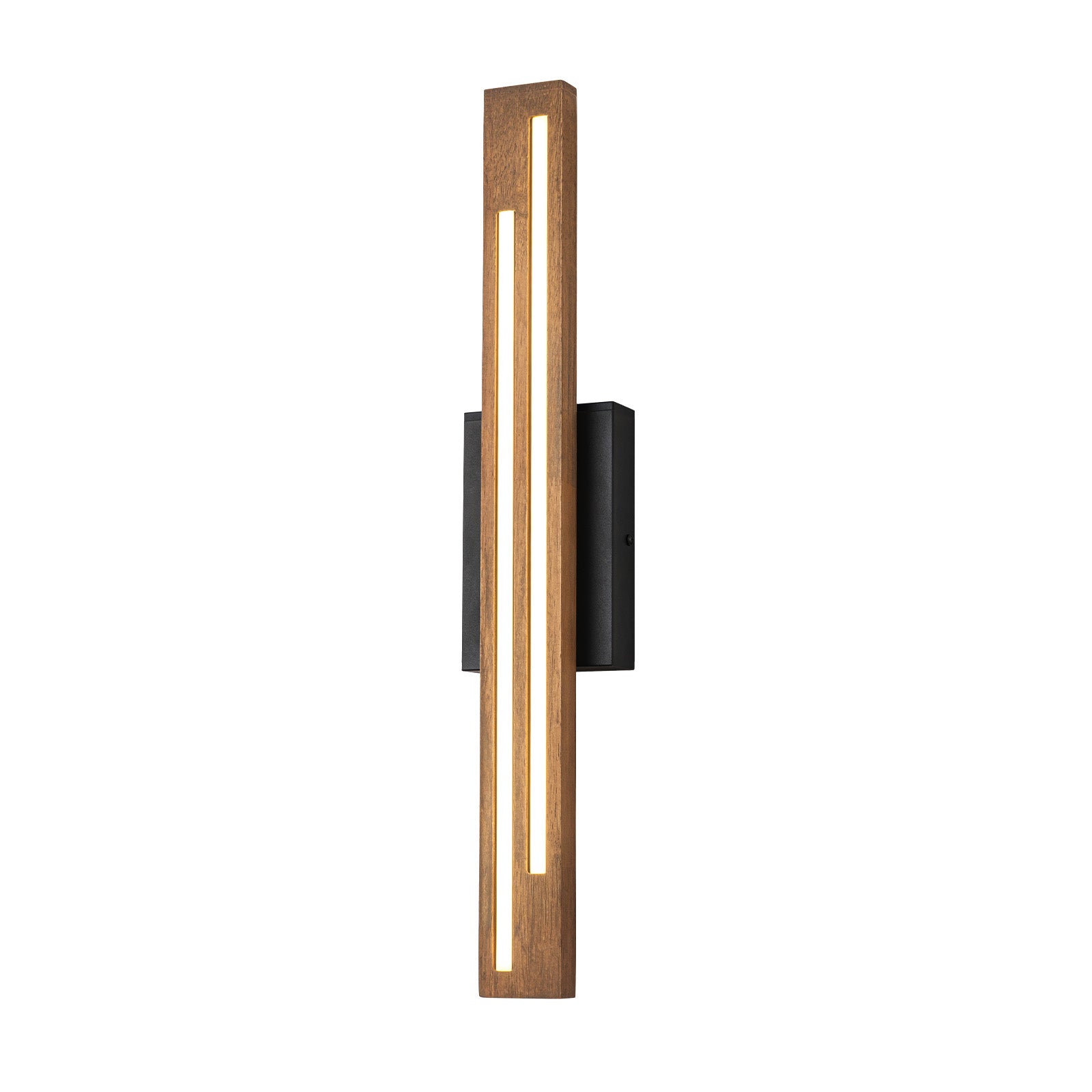 Glowlings 1/2-Light Modern Linear Wooden Indoor LED Wall Sconce