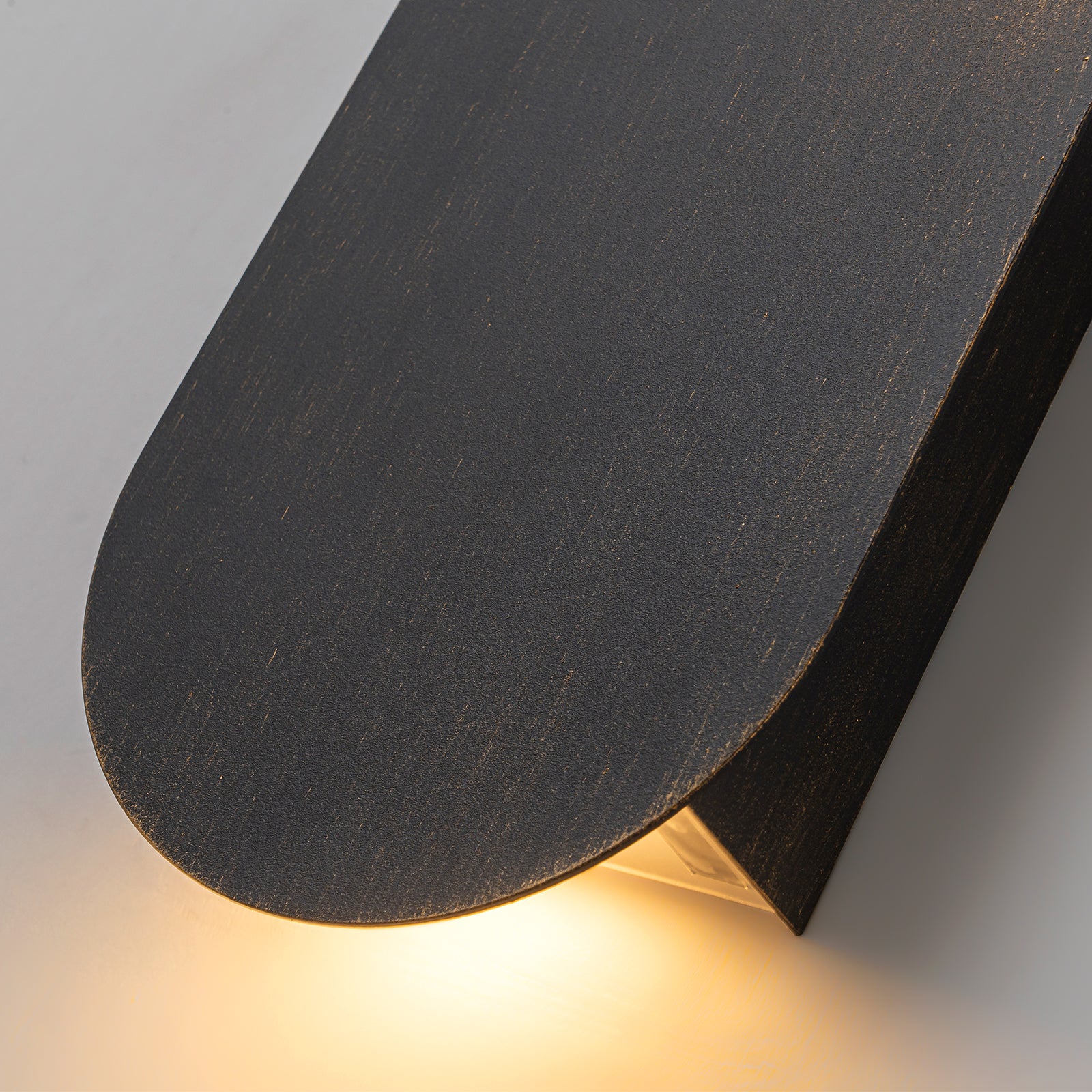 Glowlings 2-Light Modern 12"High Matte Black Integrated LED Outdoor Wall Sconce