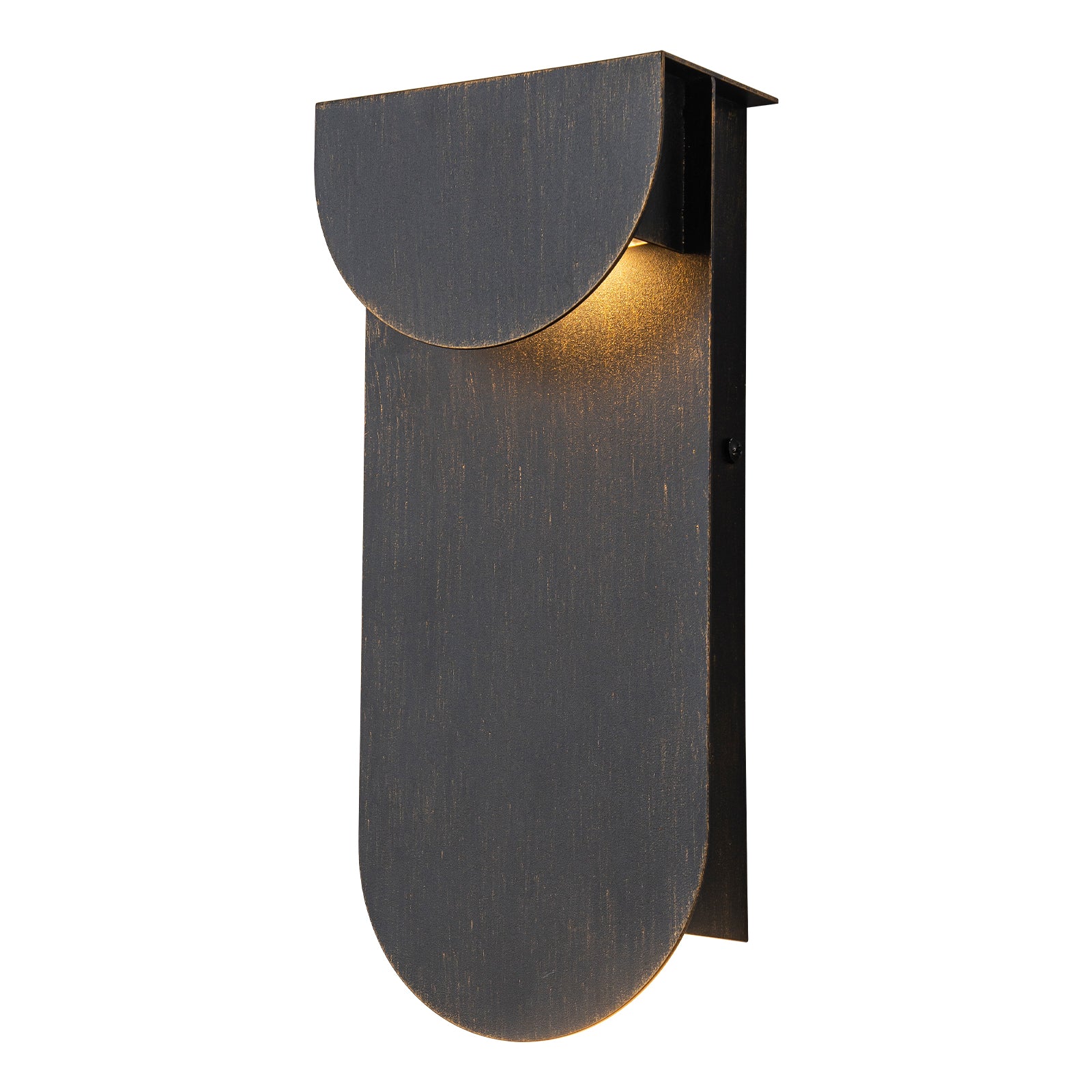 Glowlings 2-Light Modern 12"High Matte Black Integrated LED Outdoor Wall Sconce
