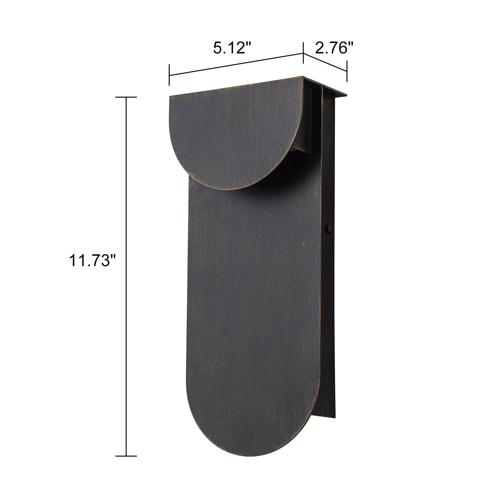 Glowlings 2-Light Modern 12"High Matte Black Integrated LED Outdoor Wall Sconce