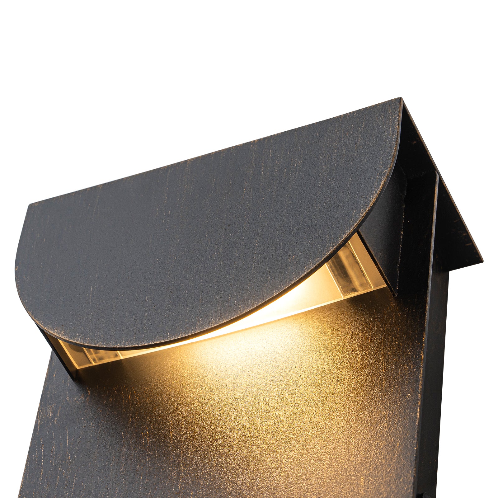 Glowlings 2-Light Modern 12"High Matte Black Integrated LED Outdoor Wall Sconce
