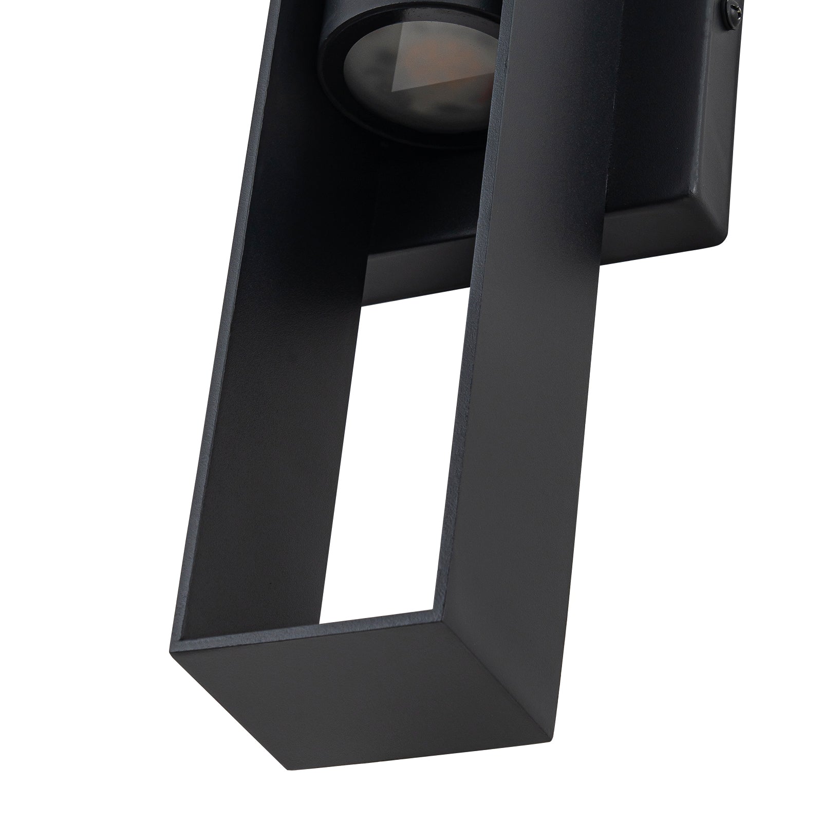 Glowlings 2-Light Modern 16"High IP54 Dimmable Hollow Black LED Outdoor Wall Sconce