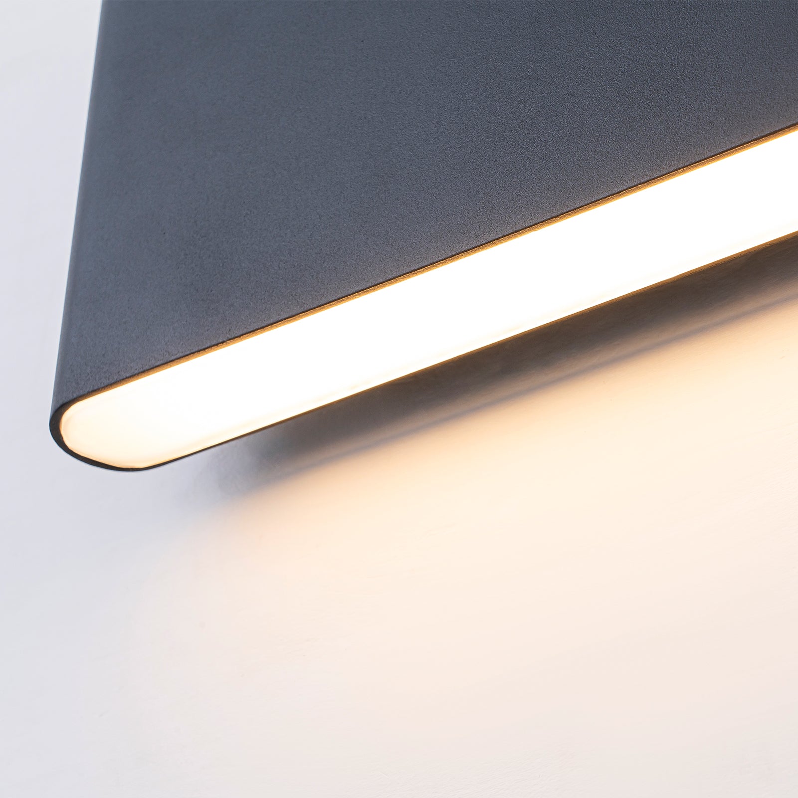 Glowlings 2-Light Modern 5"High Matte Black IP54 Rectangular LED Outdoor Wall Sconce