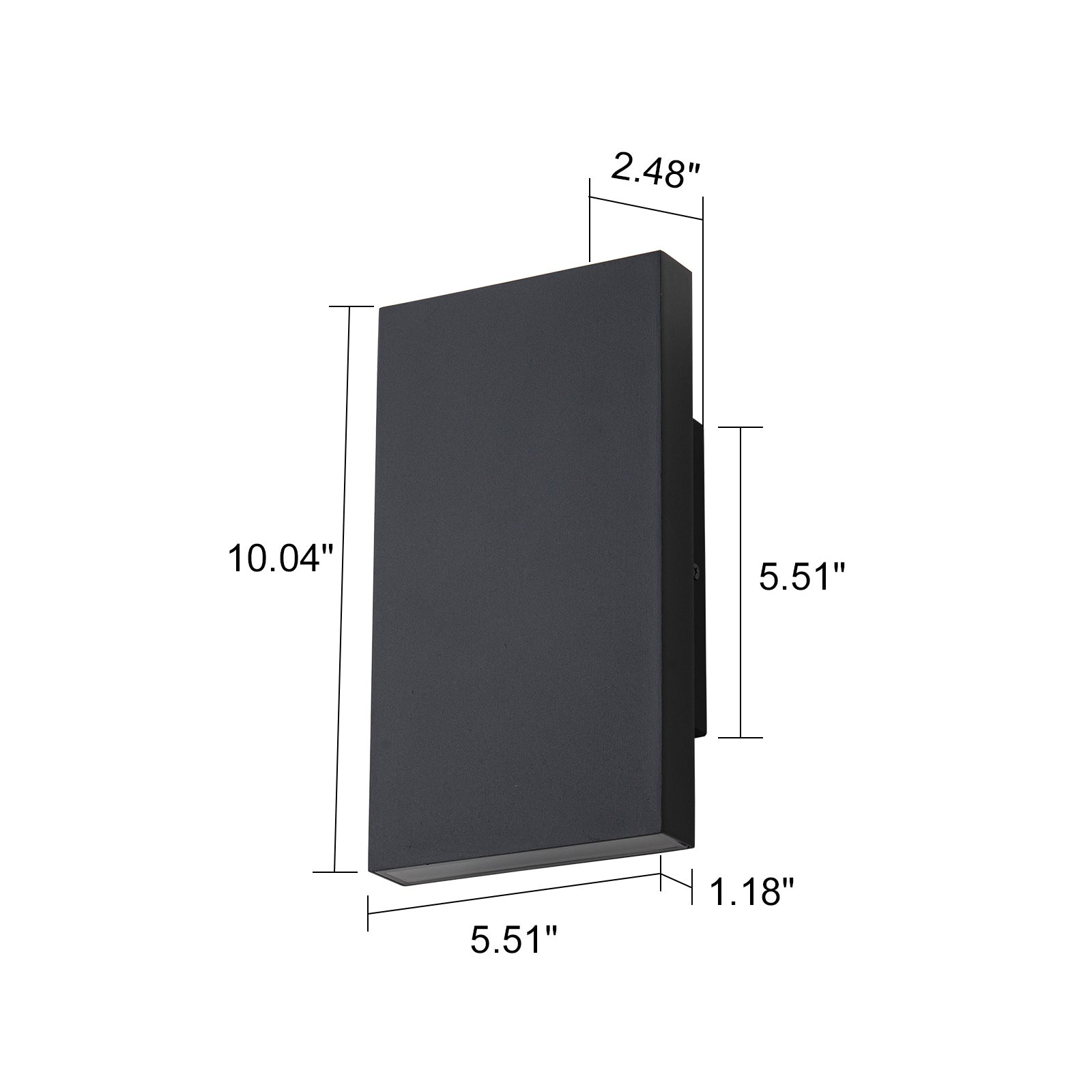 Glowlings 2-Light Modern 10‘’High RGB LED Outdoor Wall Sconce Color Changing Indoor Wall Light