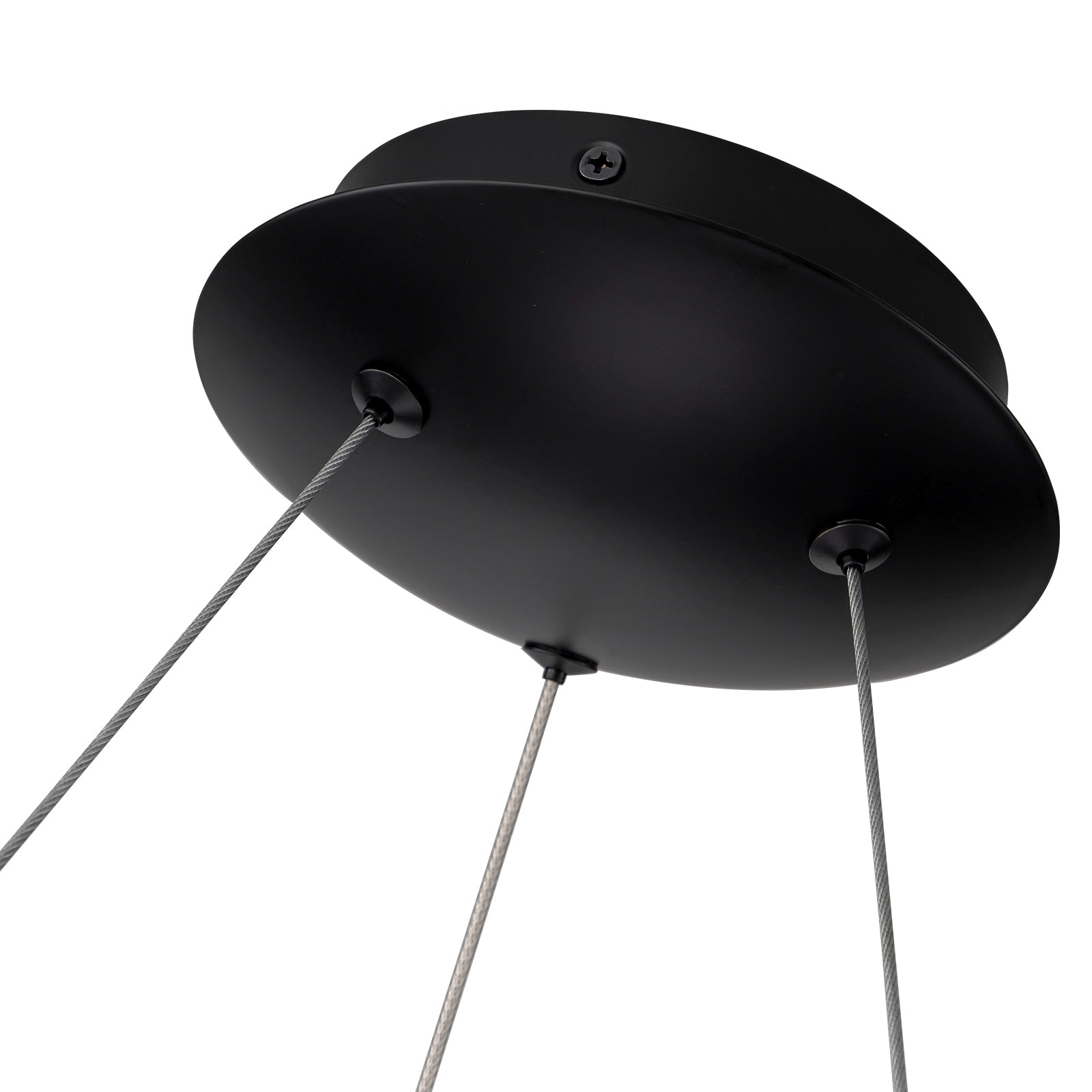 Glowlings 2-flammige, moderne, 61 cm breite, 3-stufige, runde LED-Pendelleuchte aus Walnussholz