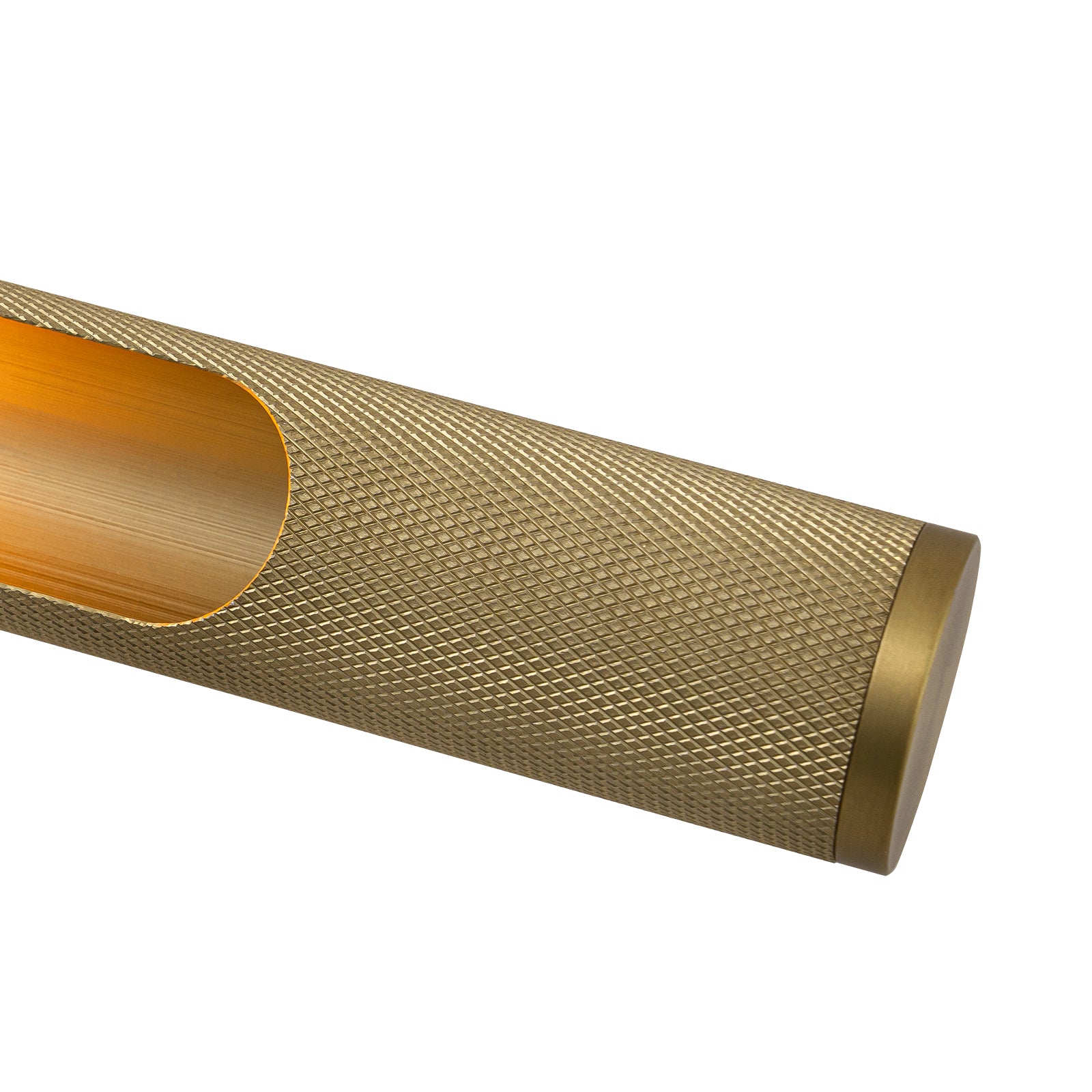 Glowlings 2-Light Modern 24"Wide Rotatable 360° Knurling Texture Antique Brass Picture Light