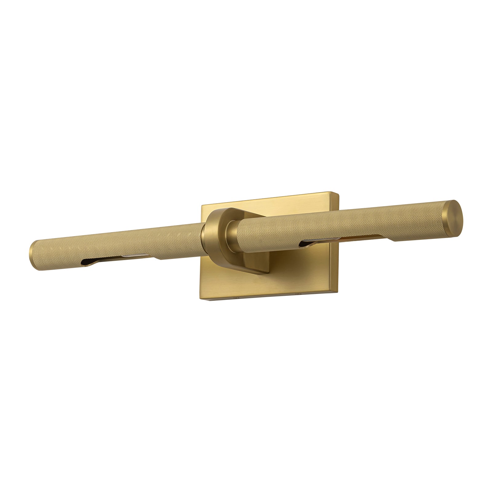 Glowlings 2-Light Modern 24"Wide Rotatable 360° Knurling Texture Antique Brass Picture Light