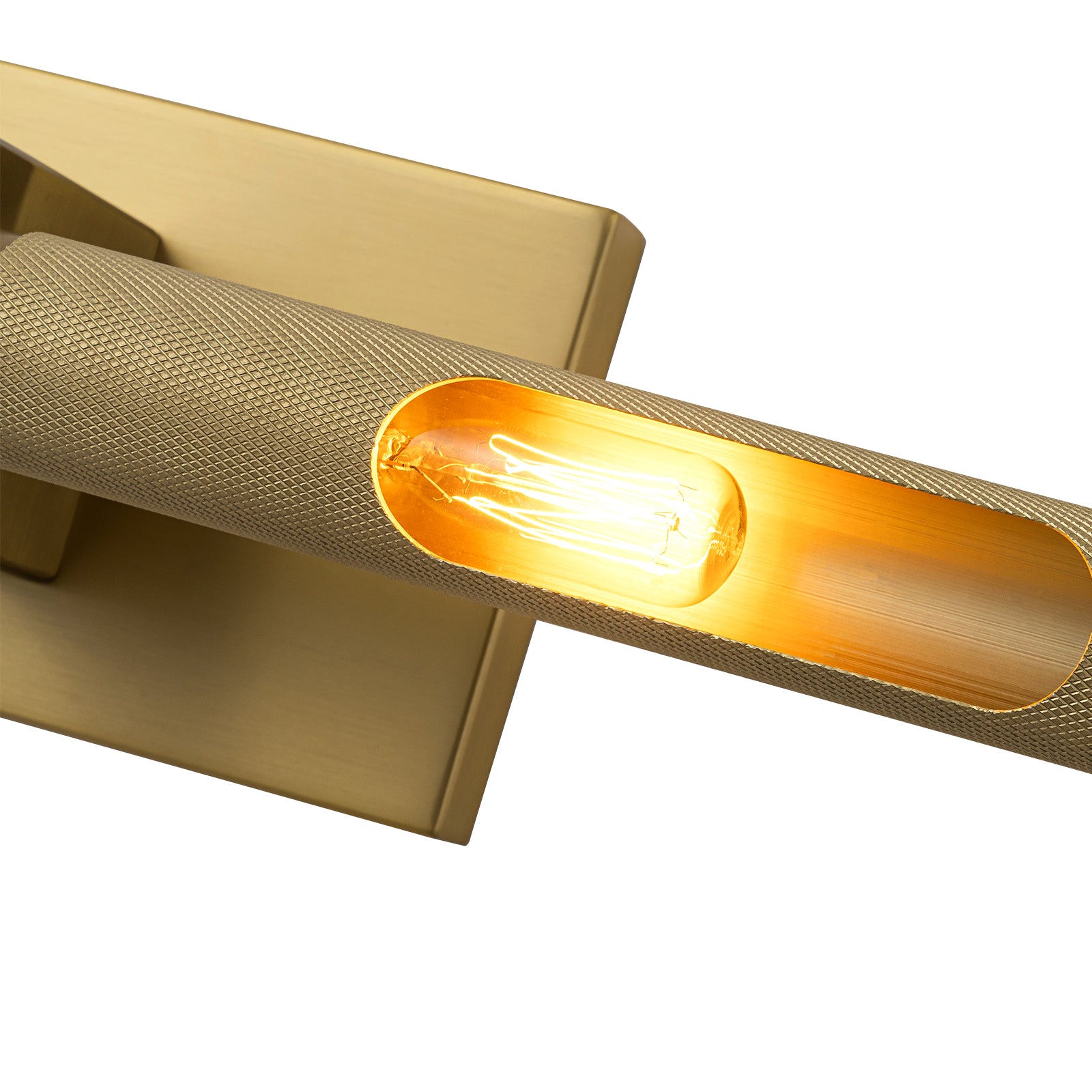 Glowlings 2-Light Modern 24"Wide Rotatable 360° Knurling Texture Antique Brass Picture Light