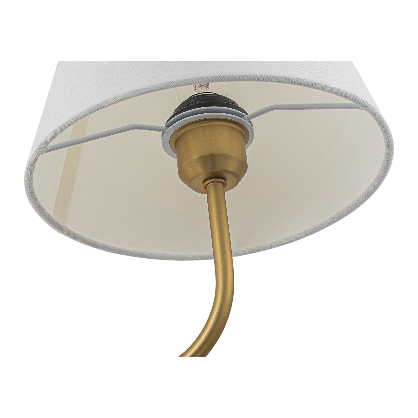 Glowlings 2-Light Traditional 48"Wide Large Aged Brass Cone White Fabric Linear Pendant Light